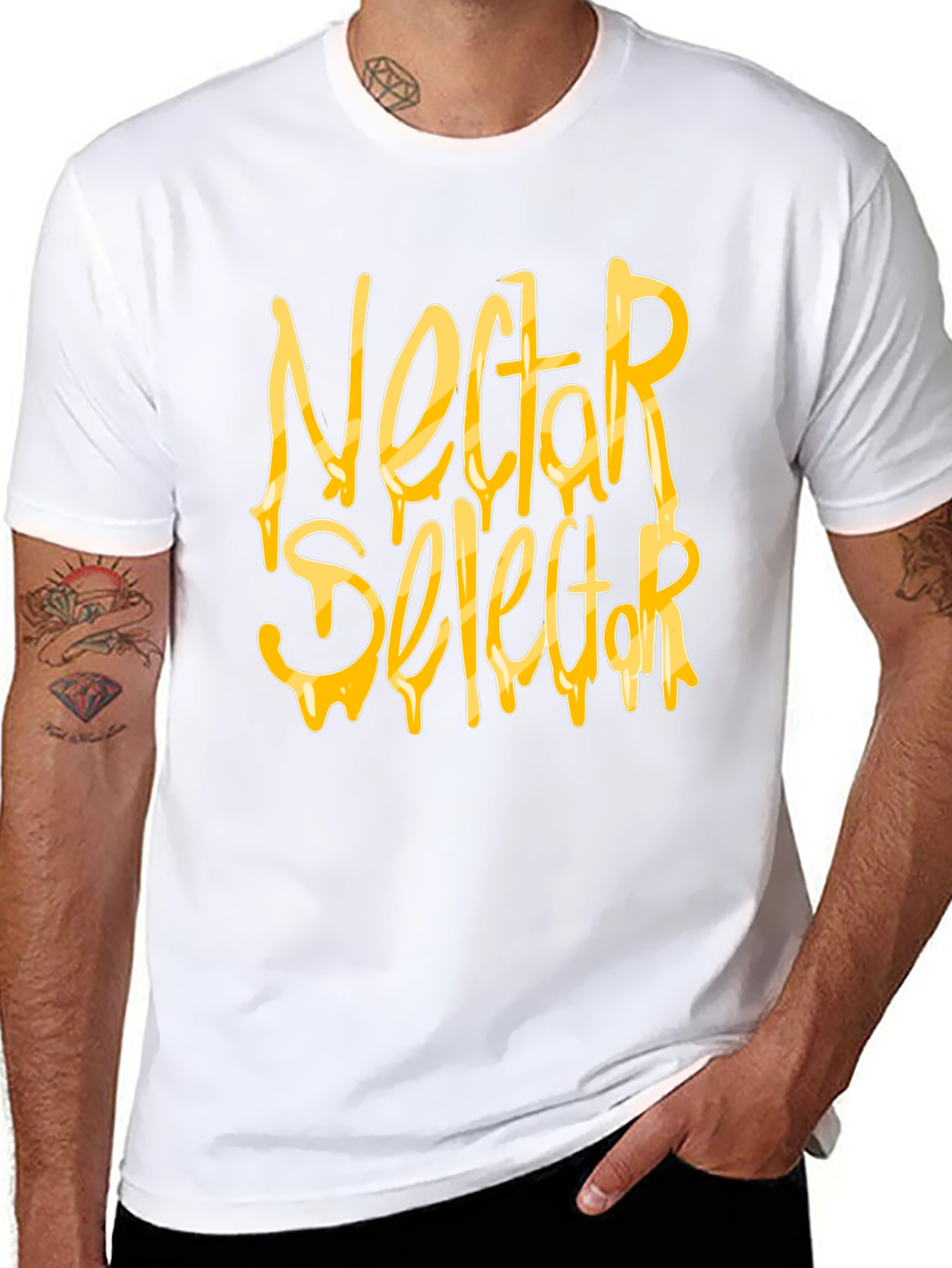 Nectar Selector Black T-Shirt Graphic Print