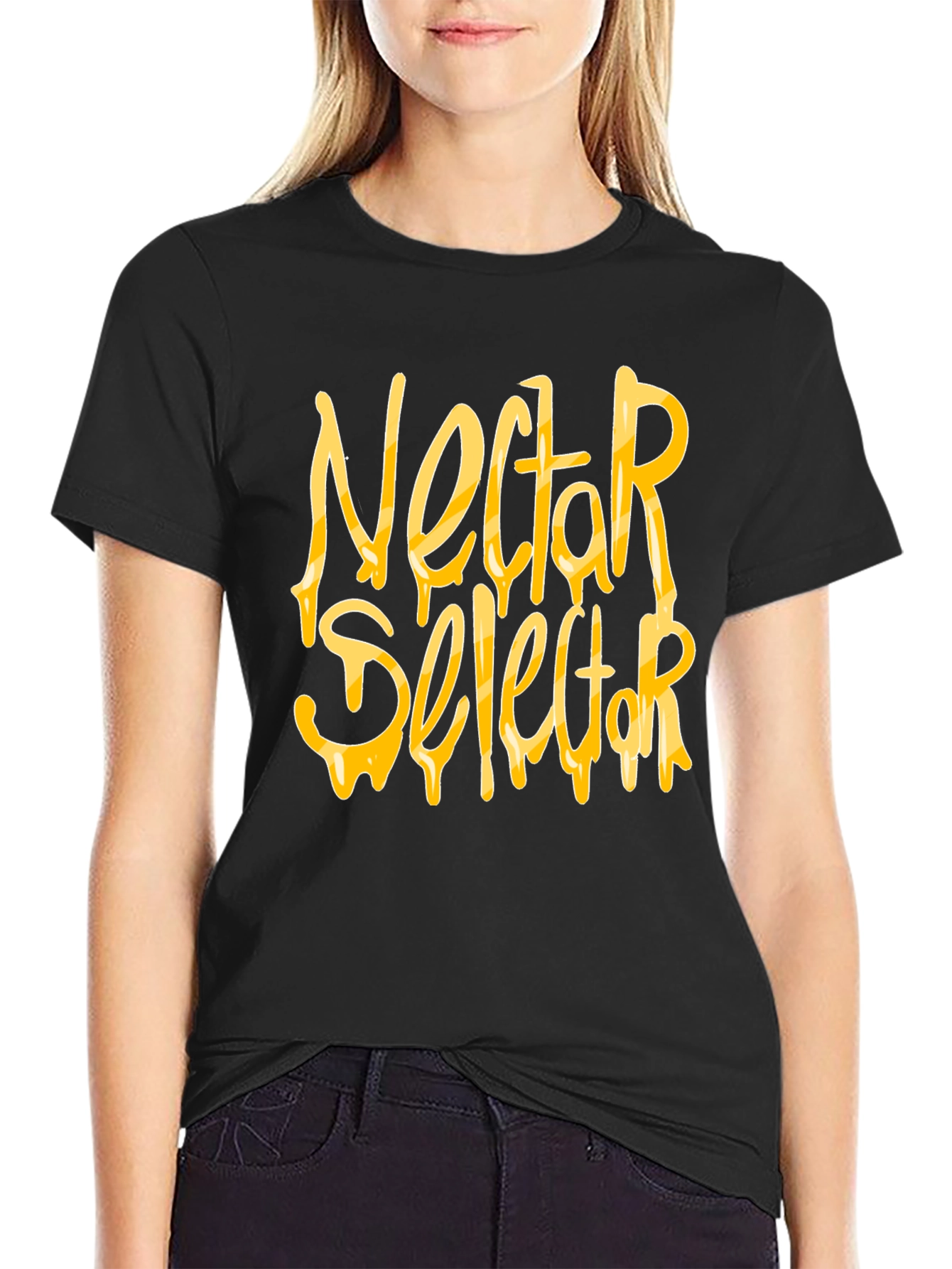Nectar Selector Black T-Shirt Graphic Print