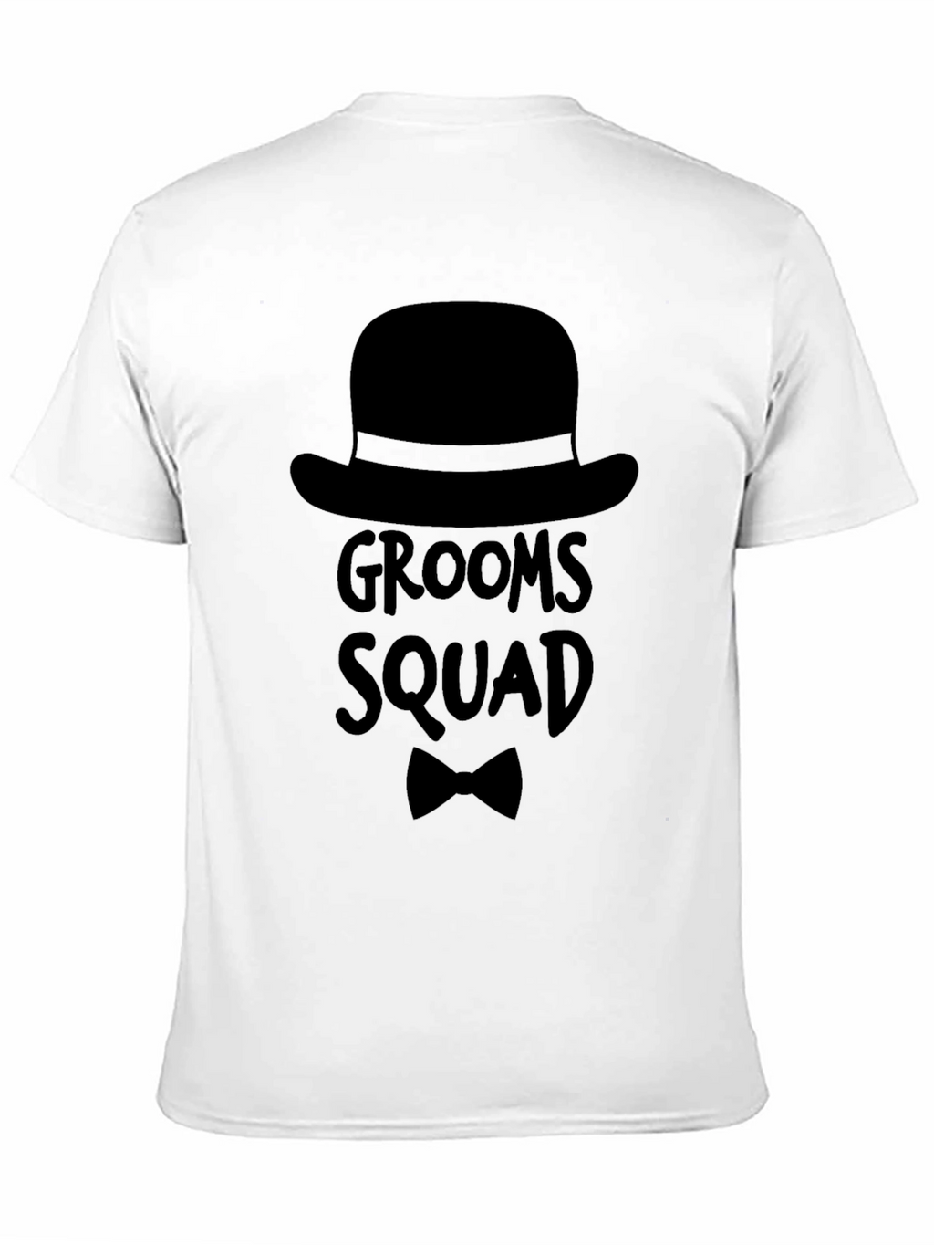 Grooms Squad Graphic T-Shirt Black Crew Neck Tee