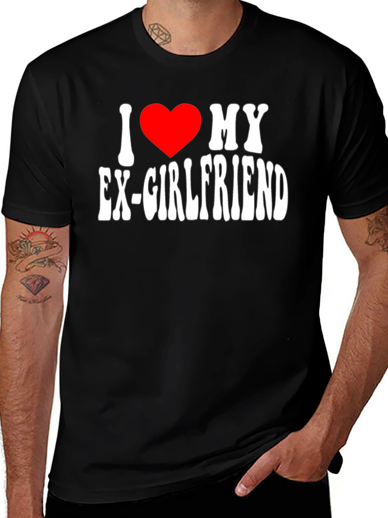 I Heart My Ex-Girlfriend Black T-Shirt
