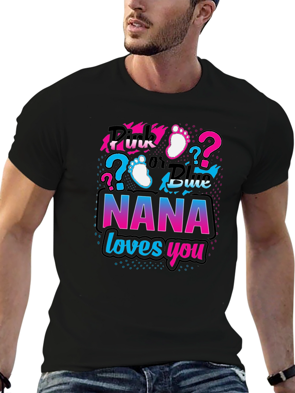 Nana Loves You Gender Reveal T-Shirt