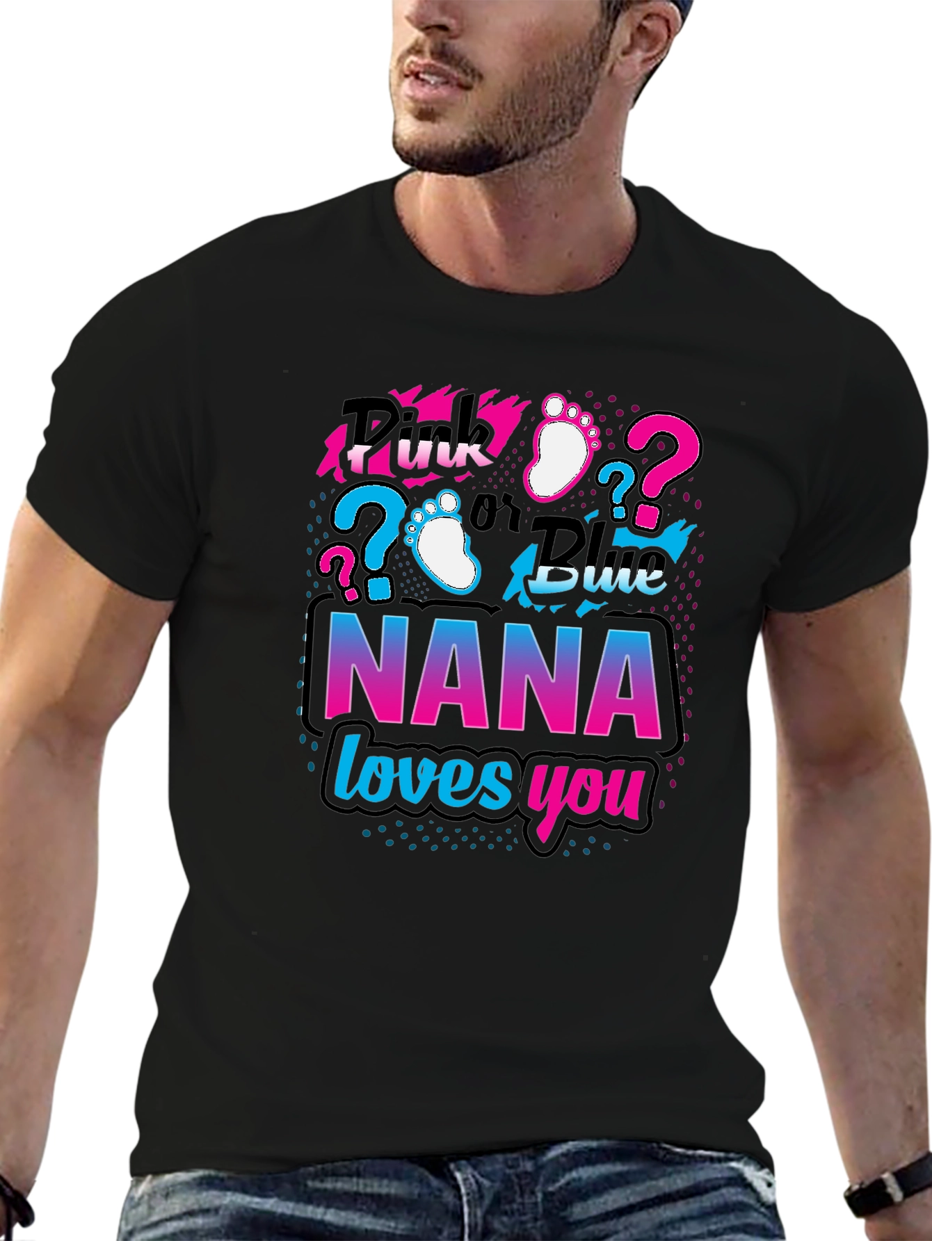 Nana Loves You Gender Reveal T-Shirt