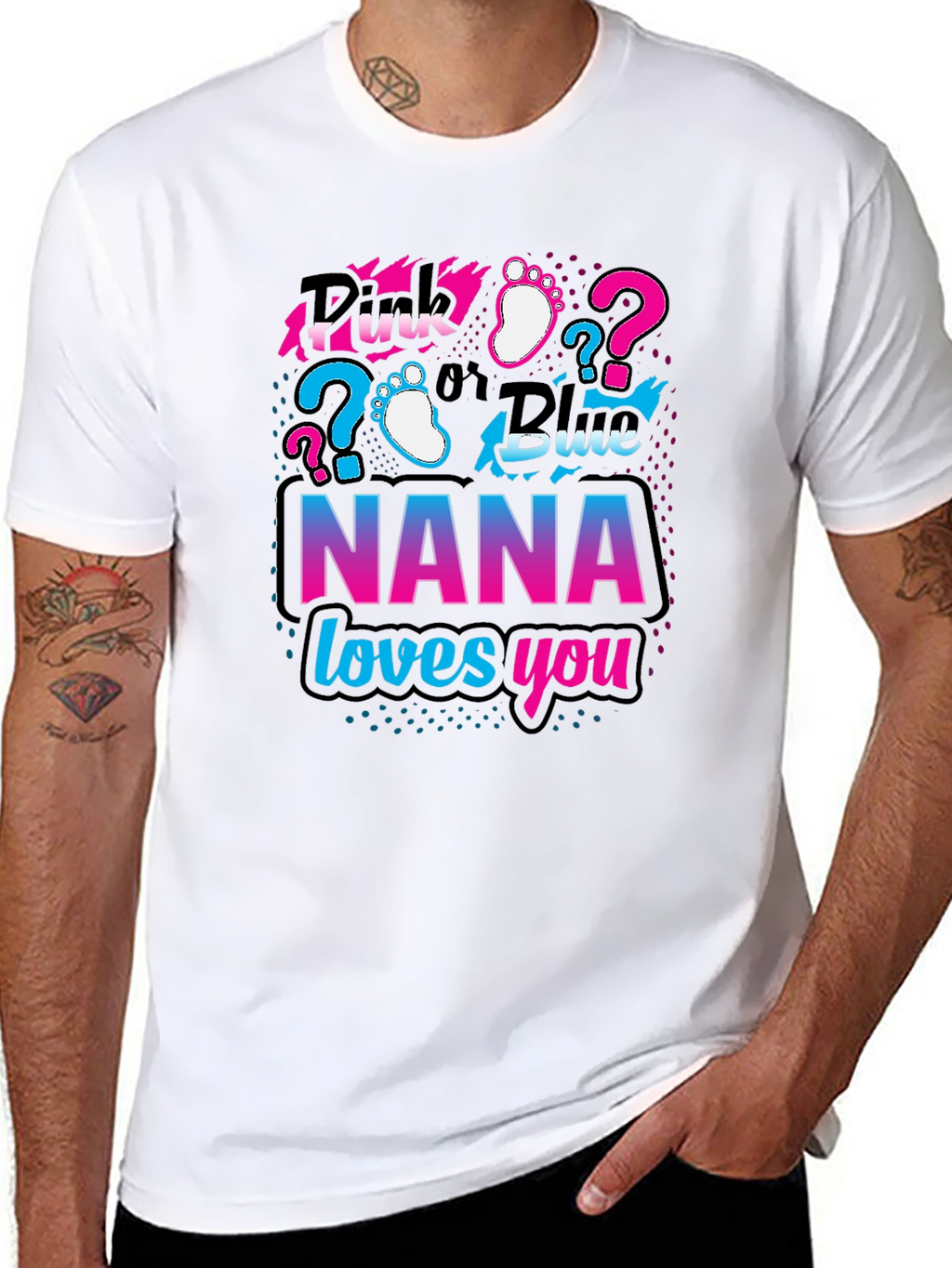 Nana Loves You Gender Reveal T-Shirt