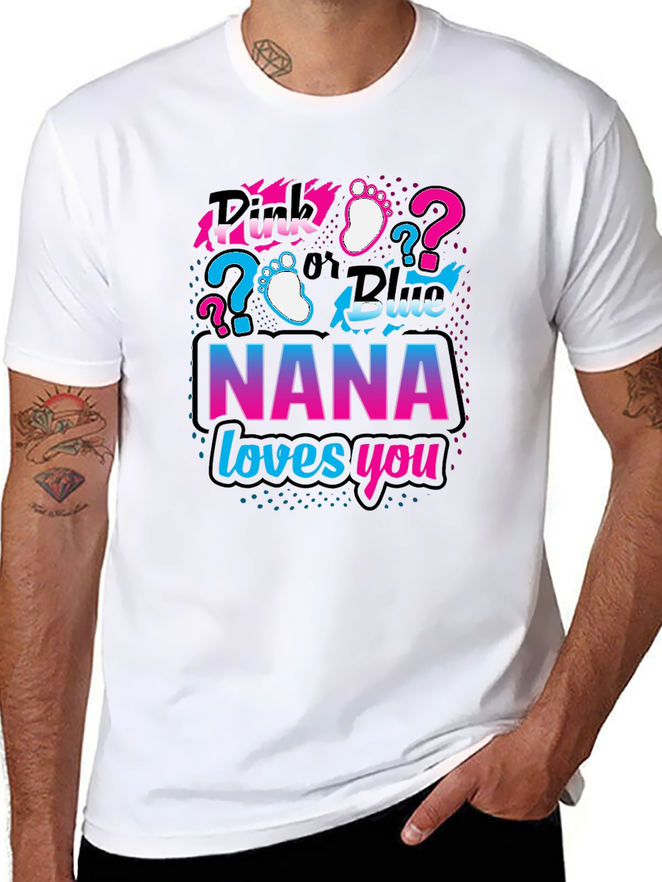Nana Loves You Gender Reveal T-Shirt