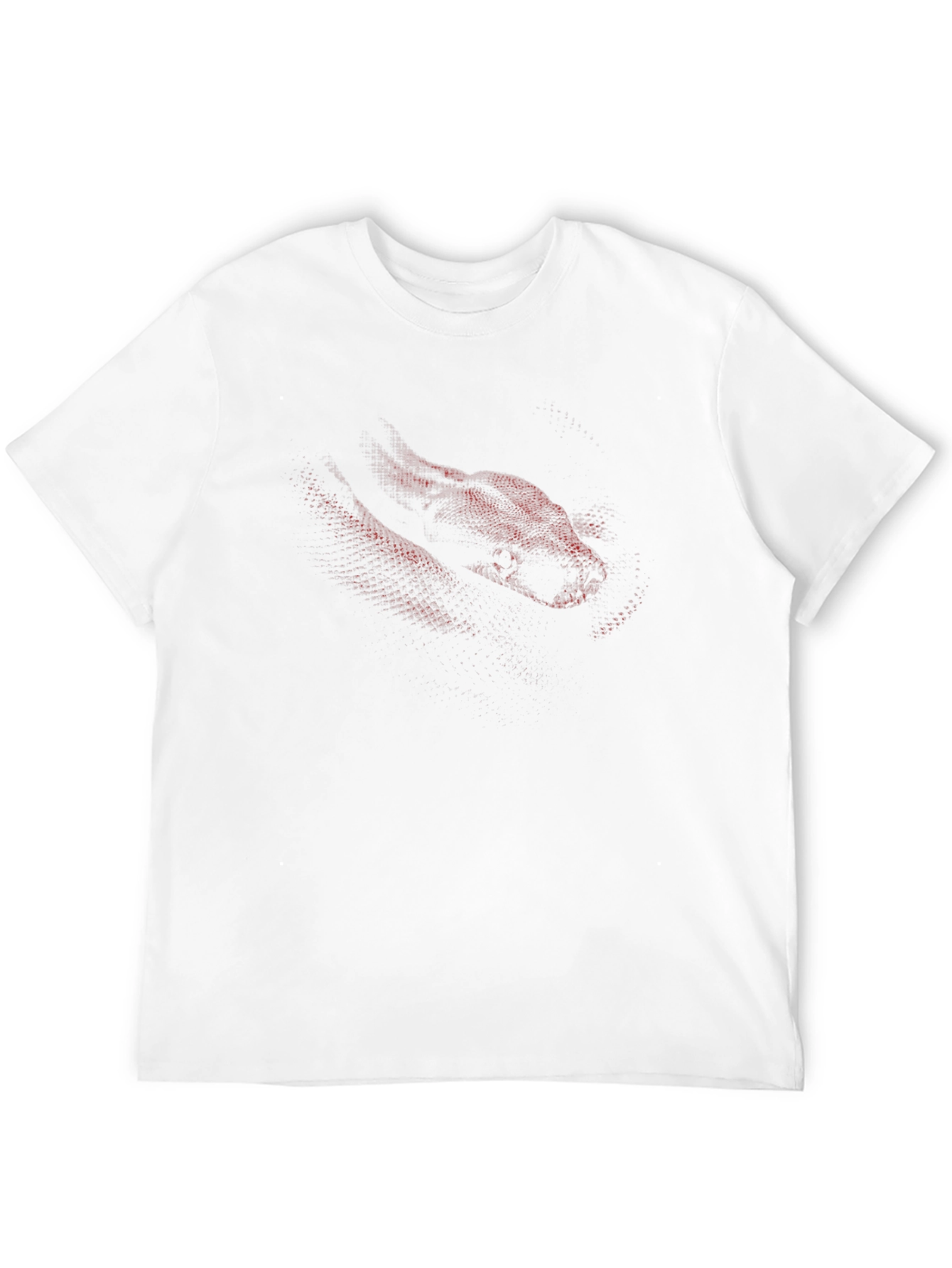 Mens Black T-Shirt with Red Snake Design