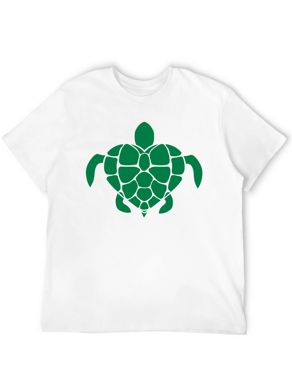 Turtle Graphic Tee - Green Print on Black