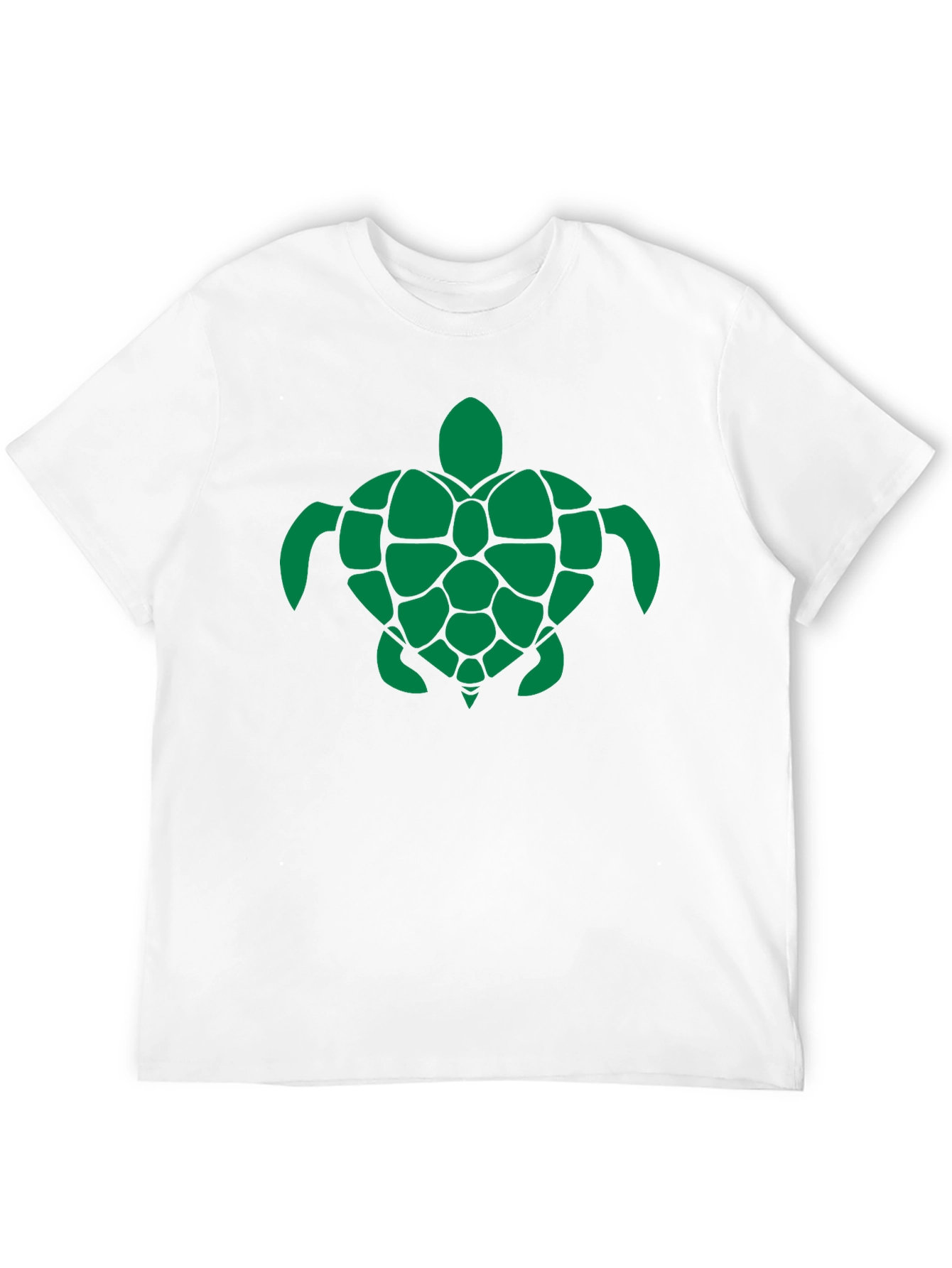 Turtle Graphic Tee - Green Print on Black