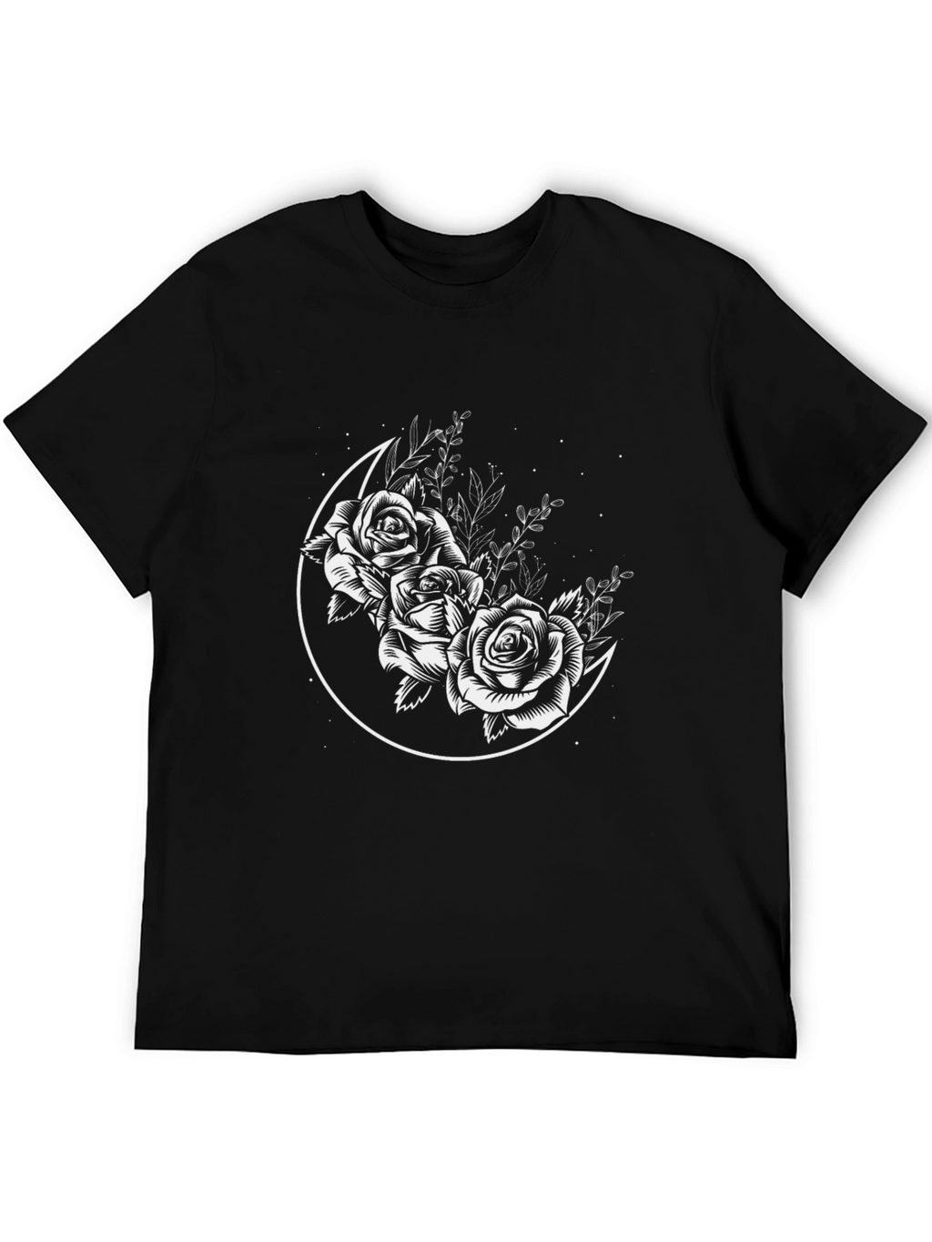 Moon Rose Graphic Tee - Black