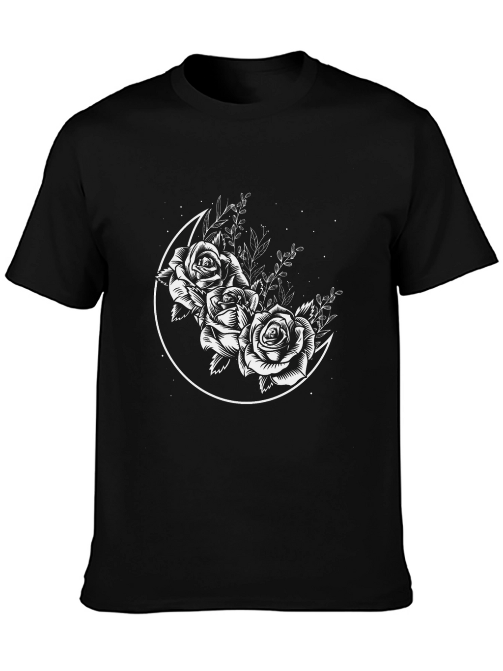 Moon Rose Graphic Tee - Black