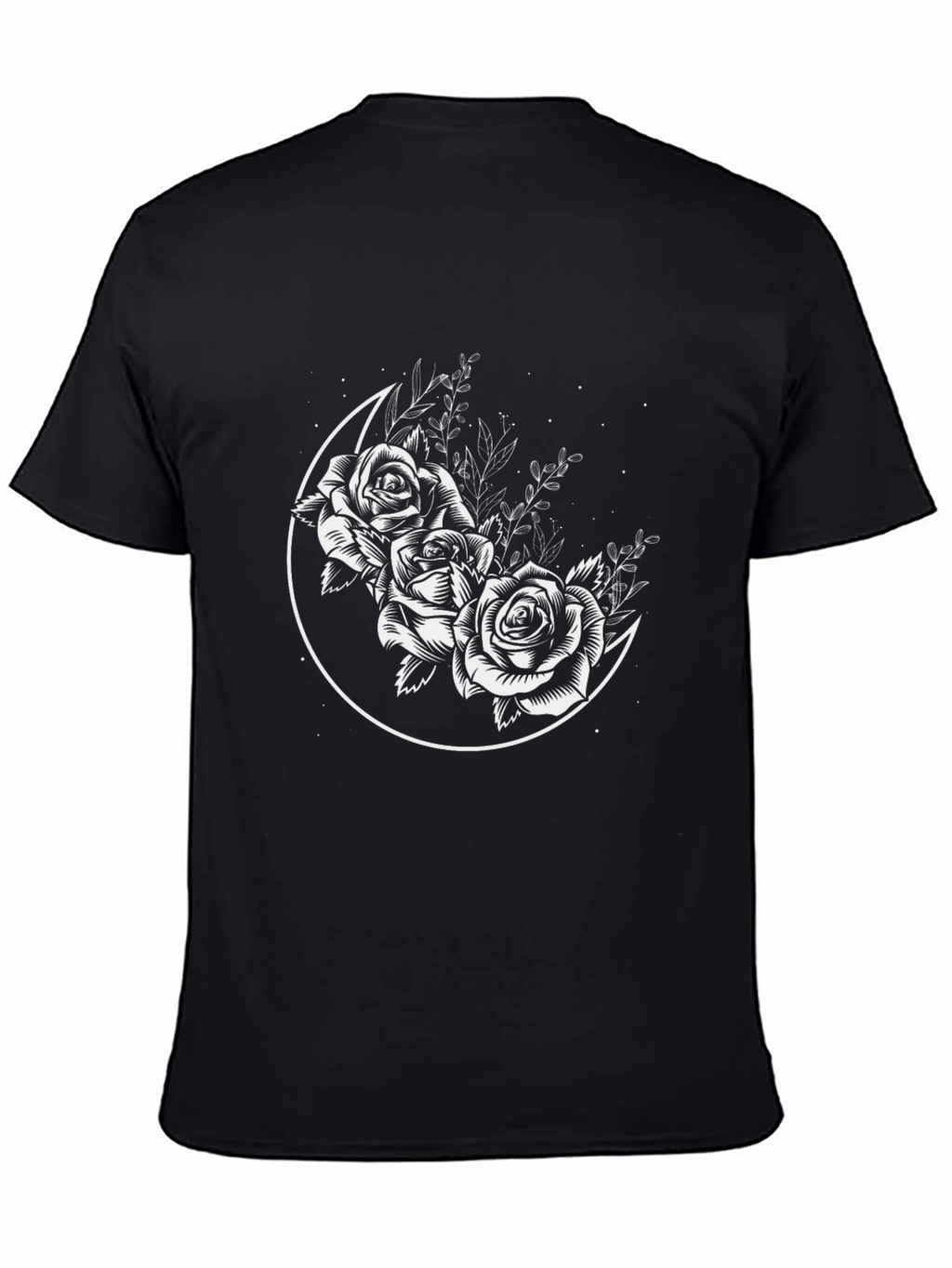 Moon Rose Graphic Tee - Black