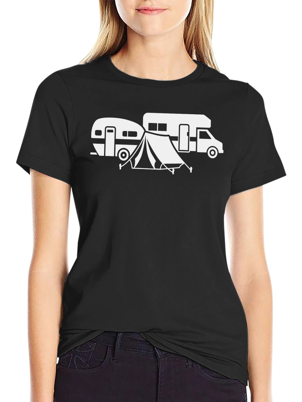 Camping Adventure Graphic Tee - RV and Tent