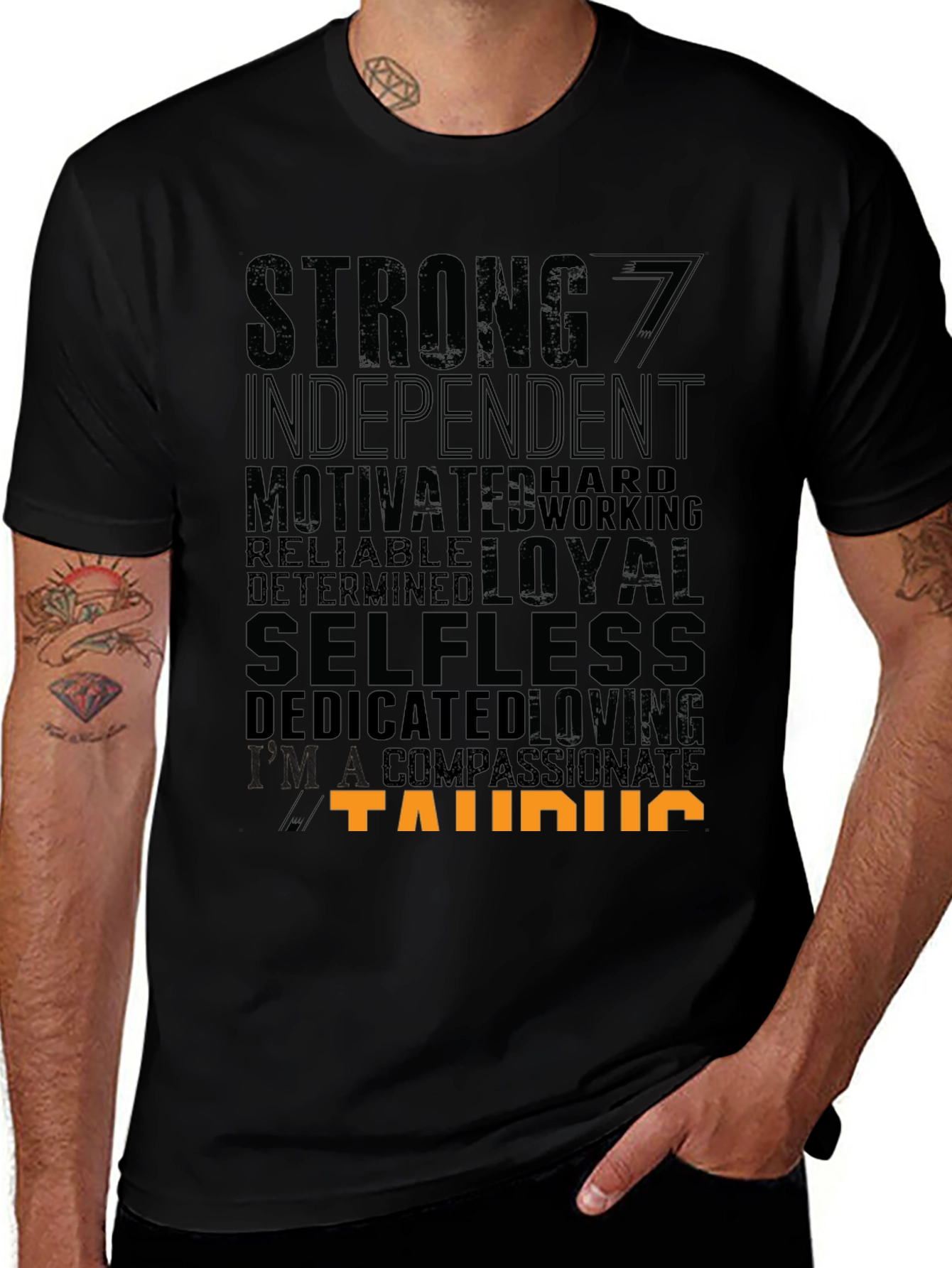 Taurus Zodiac Sign T-Shirt - Strong Loyal Selfless