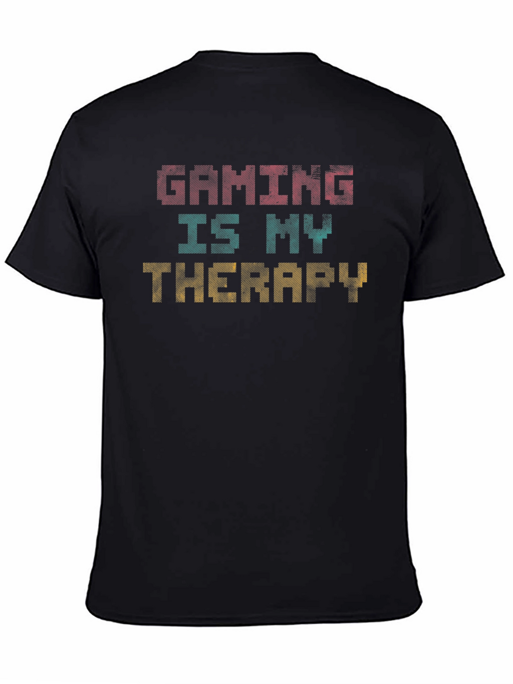 Gaming Is My Therapy Black Graphic Tee