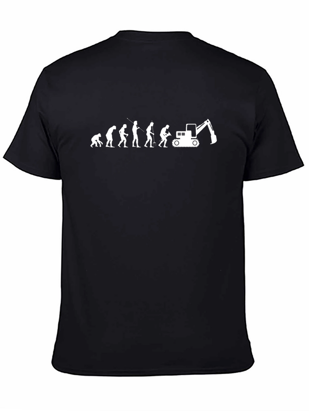 Evolution of Excavator Operator T-Shirt - Black