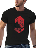 Raven Moon Graphic Tee - Mens Black T-Shirt