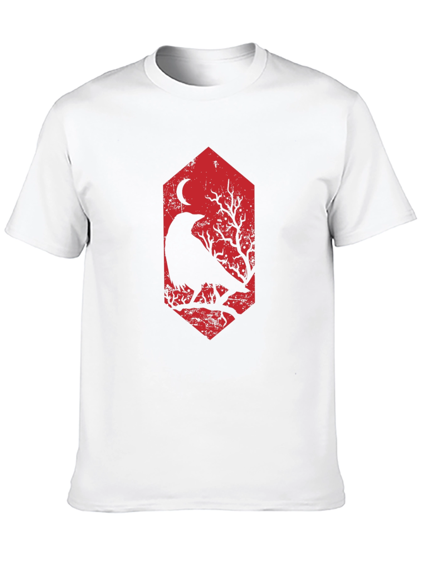 Raven Moon Graphic Tee - Mens Black T-Shirt