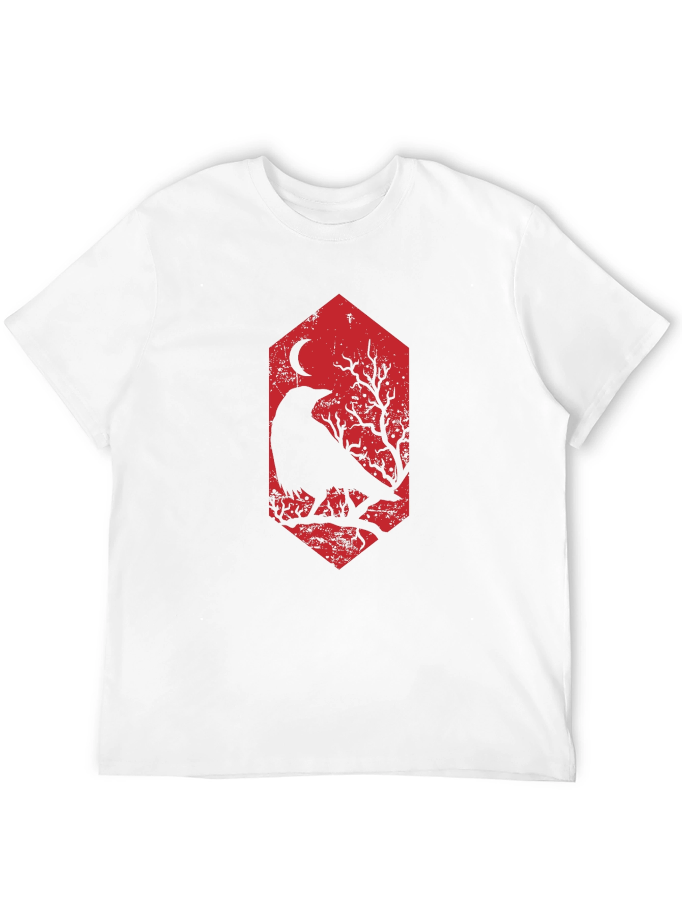 Raven Moon Graphic Tee - Mens Black T-Shirt