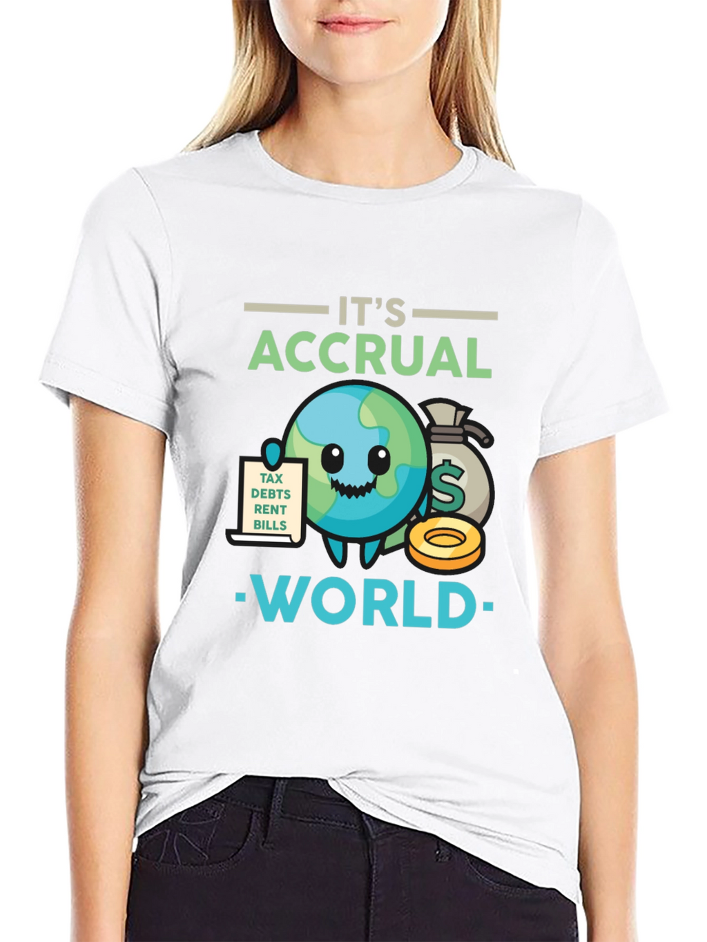 Its Accrual World Funny Accounting T-Shirt