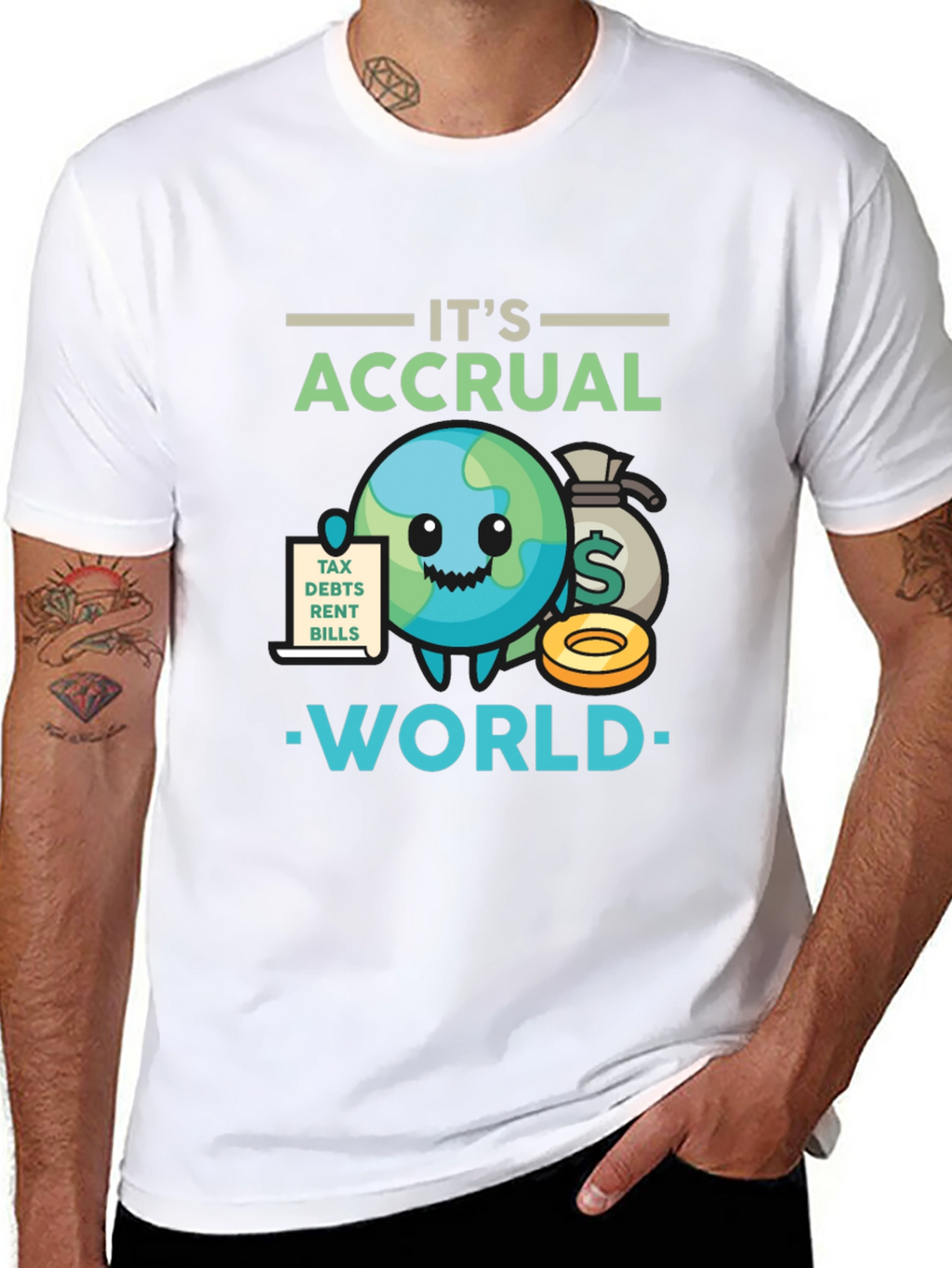 Its Accrual World Funny Accounting T-Shirt