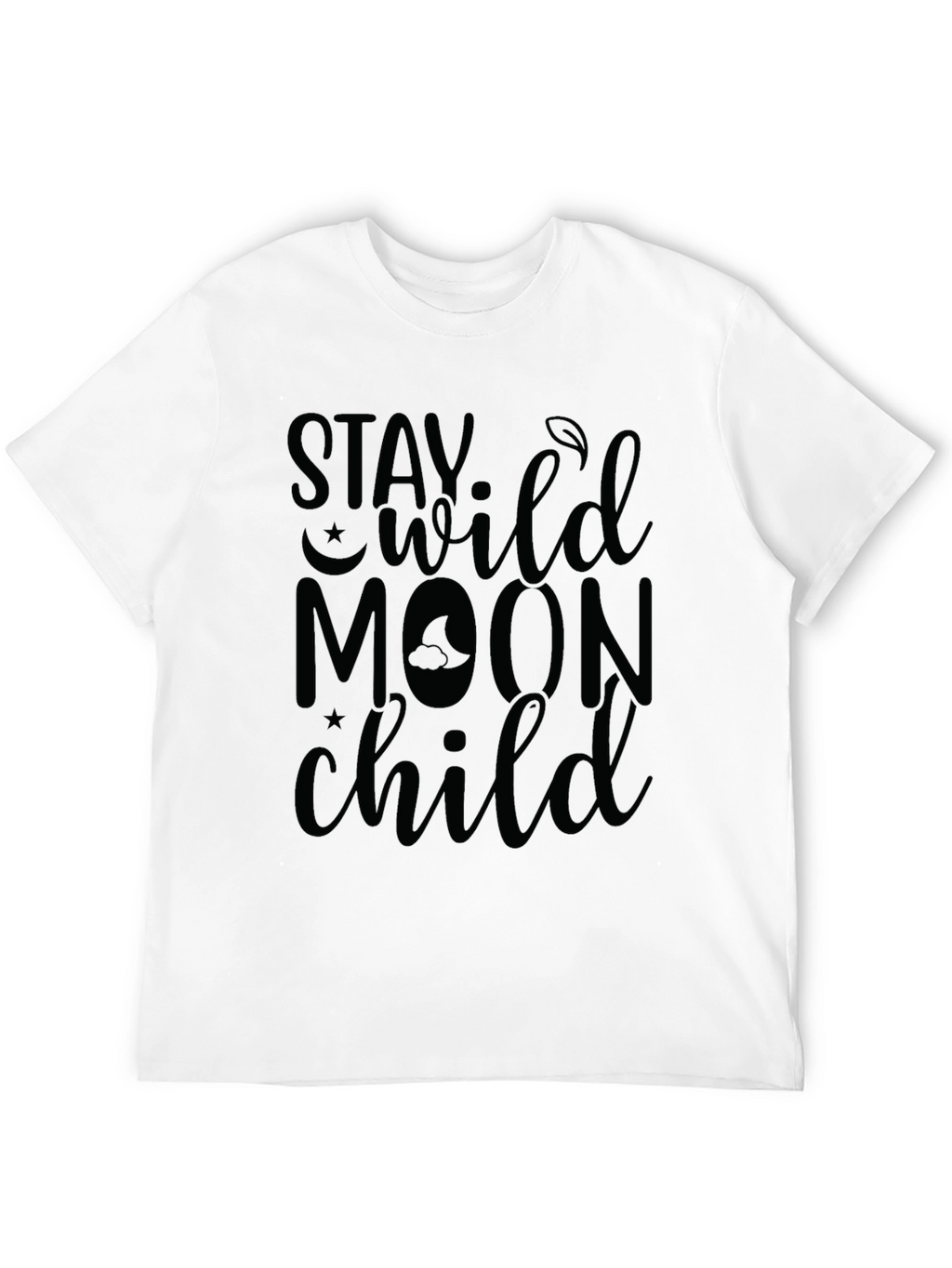 Stay Wild Moon Child Black Graphic Tee
