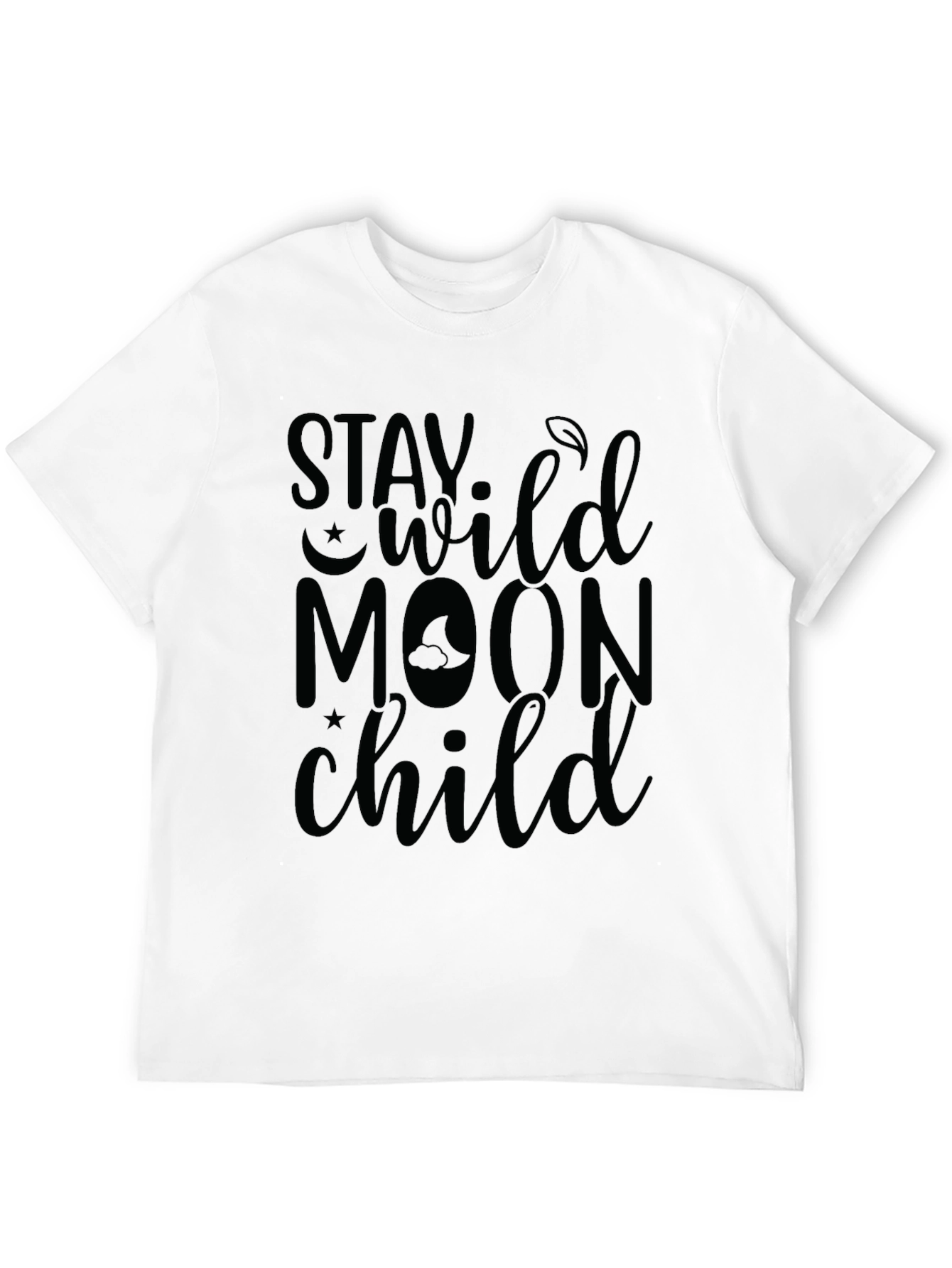 Stay Wild Moon Child Black Graphic Tee