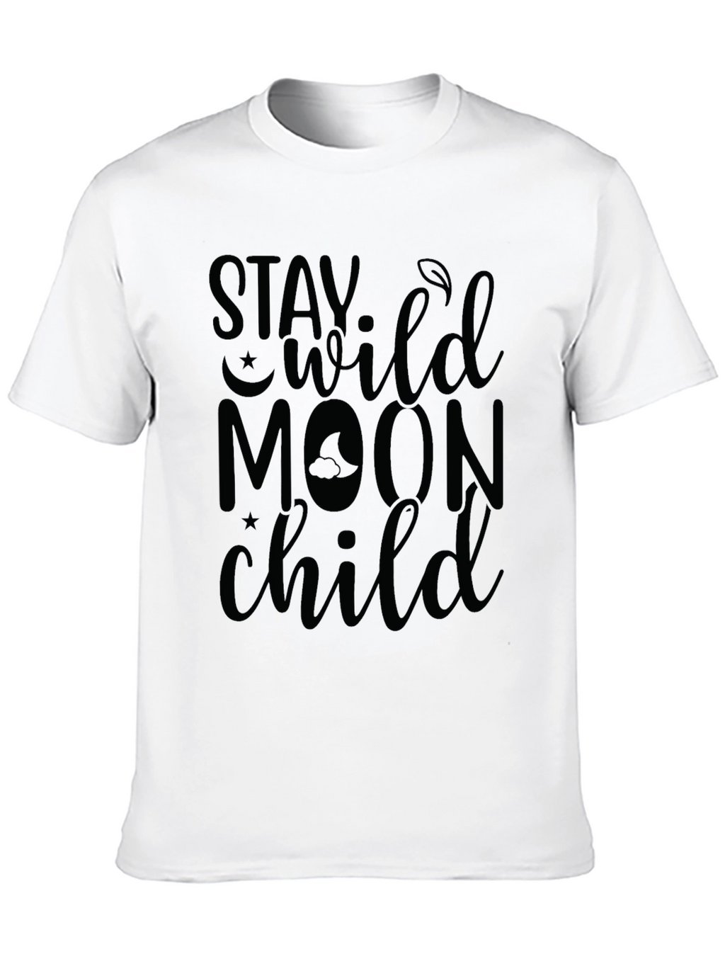 Stay Wild Moon Child Black Graphic Tee