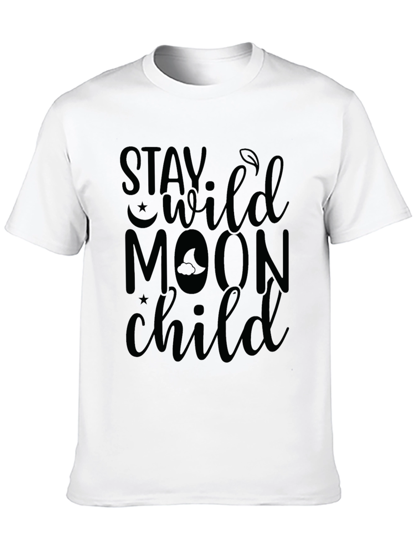 Stay Wild Moon Child Black Graphic Tee