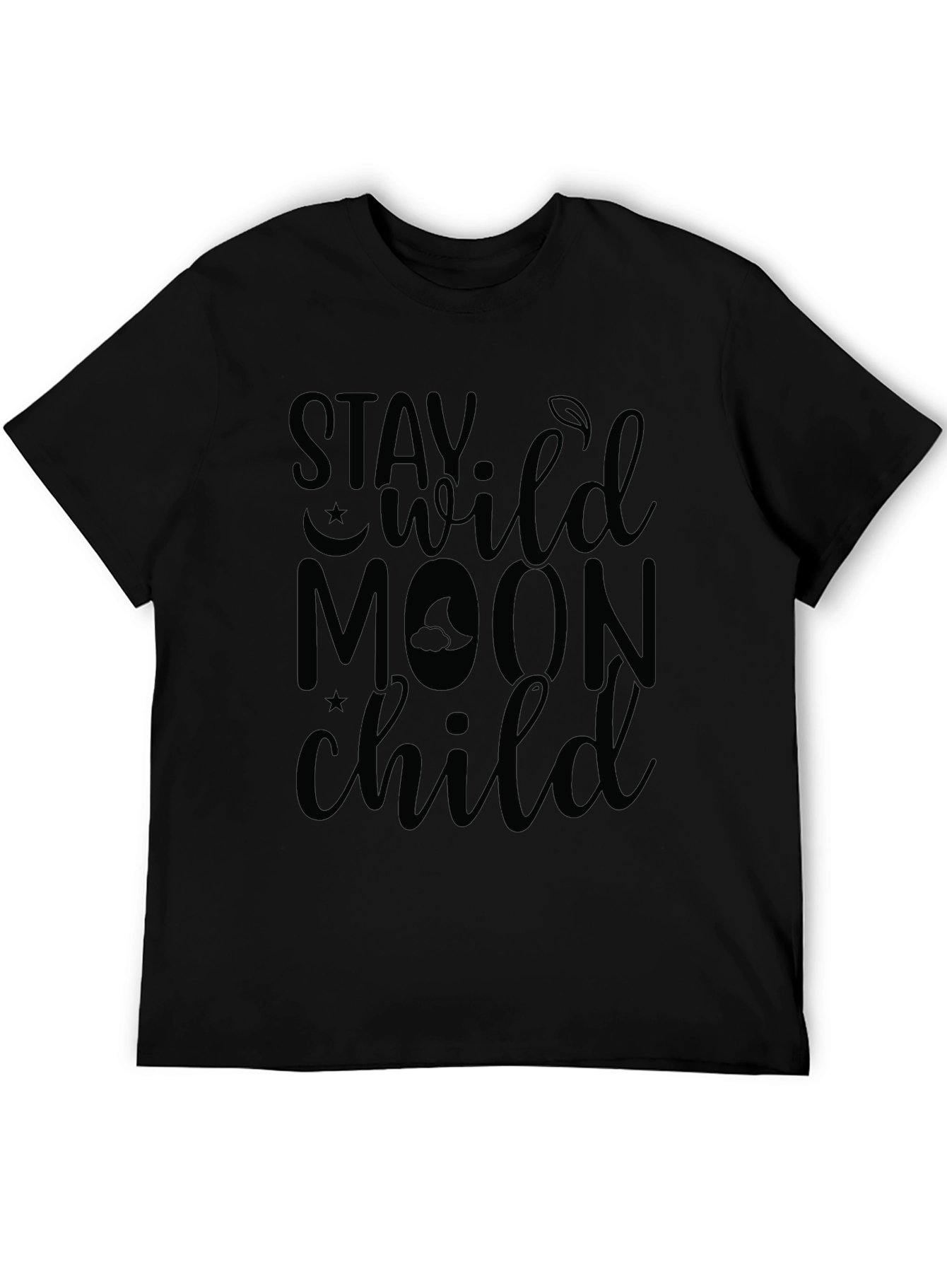 Stay Wild Moon Child Black Graphic Tee
