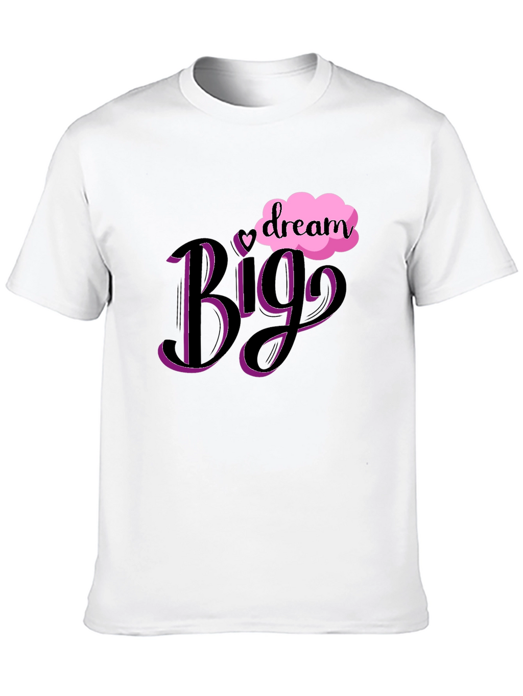 Dream Big Graphic Tee - Black Cotton T-Shirt