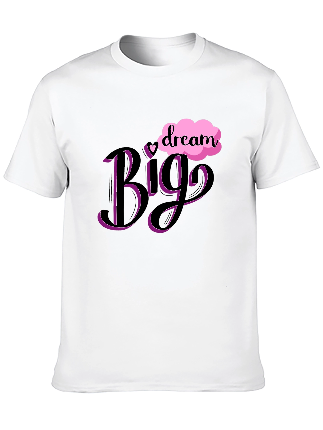 Dream Big Graphic Tee - Black Cotton T-Shirt