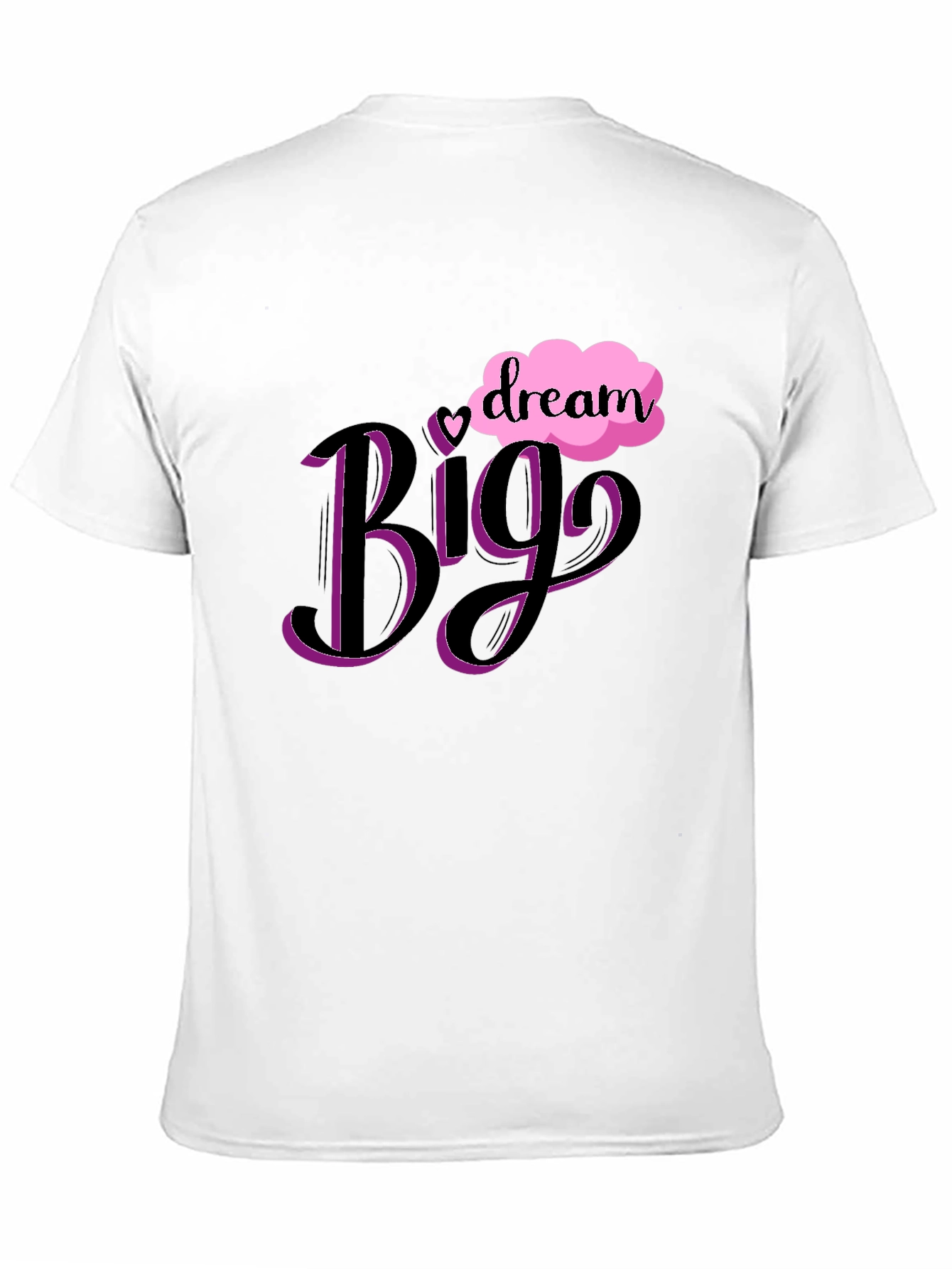 Dream Big Graphic Tee - Black Cotton T-Shirt
