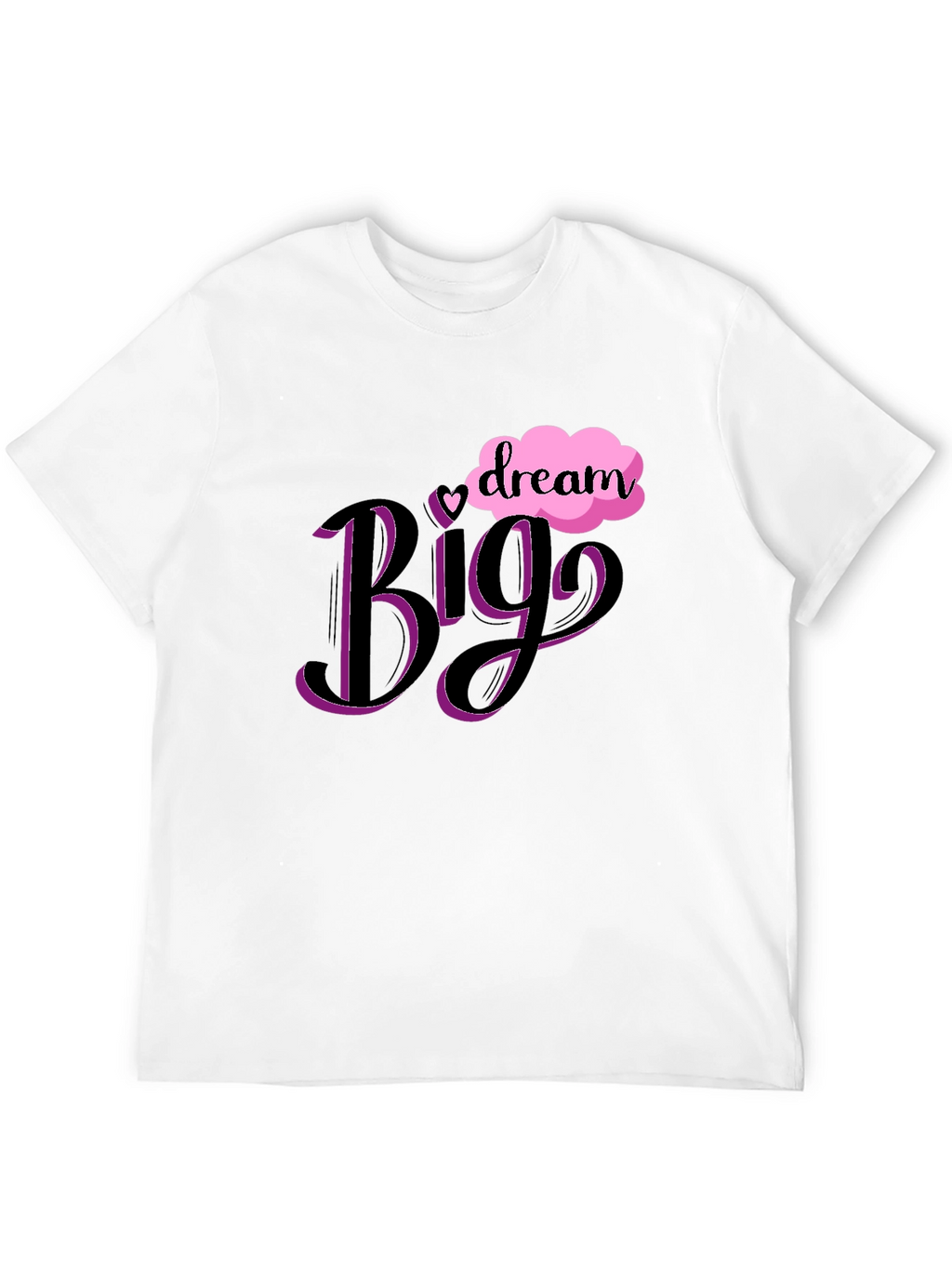 Dream Big Graphic Tee - Black Cotton T-Shirt