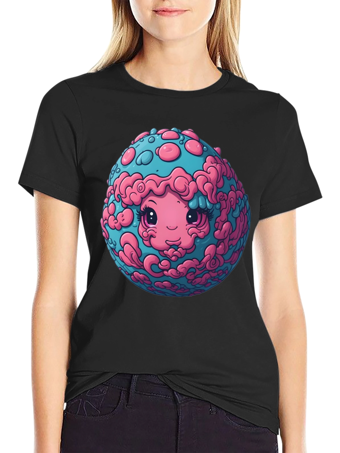 Cute Cartoon Planet Graphic T-Shirt