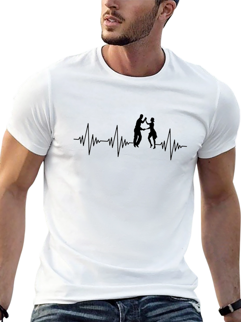 Dancing Heartbeat Black T-Shirt