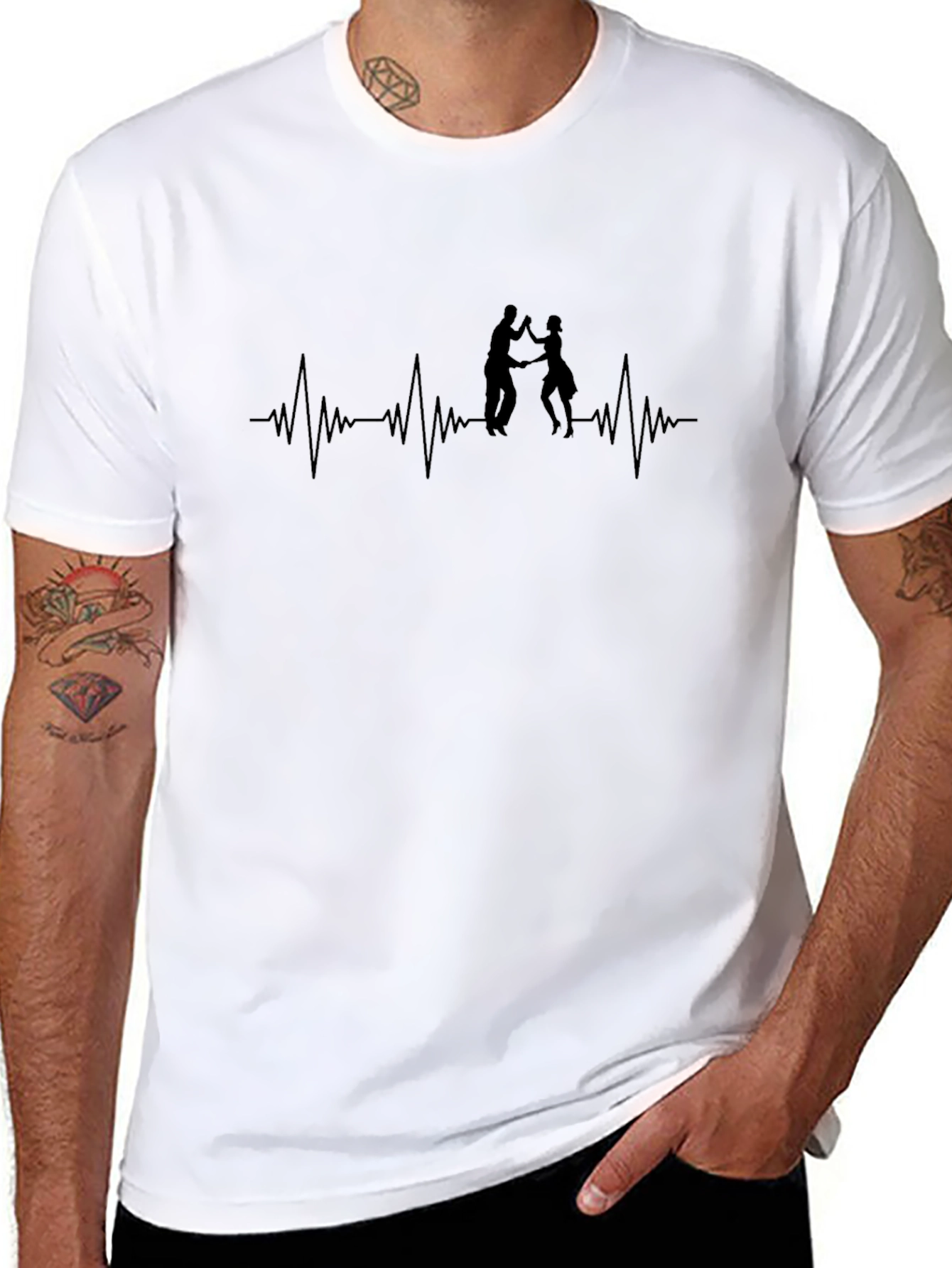 Dancing Heartbeat Black T-Shirt