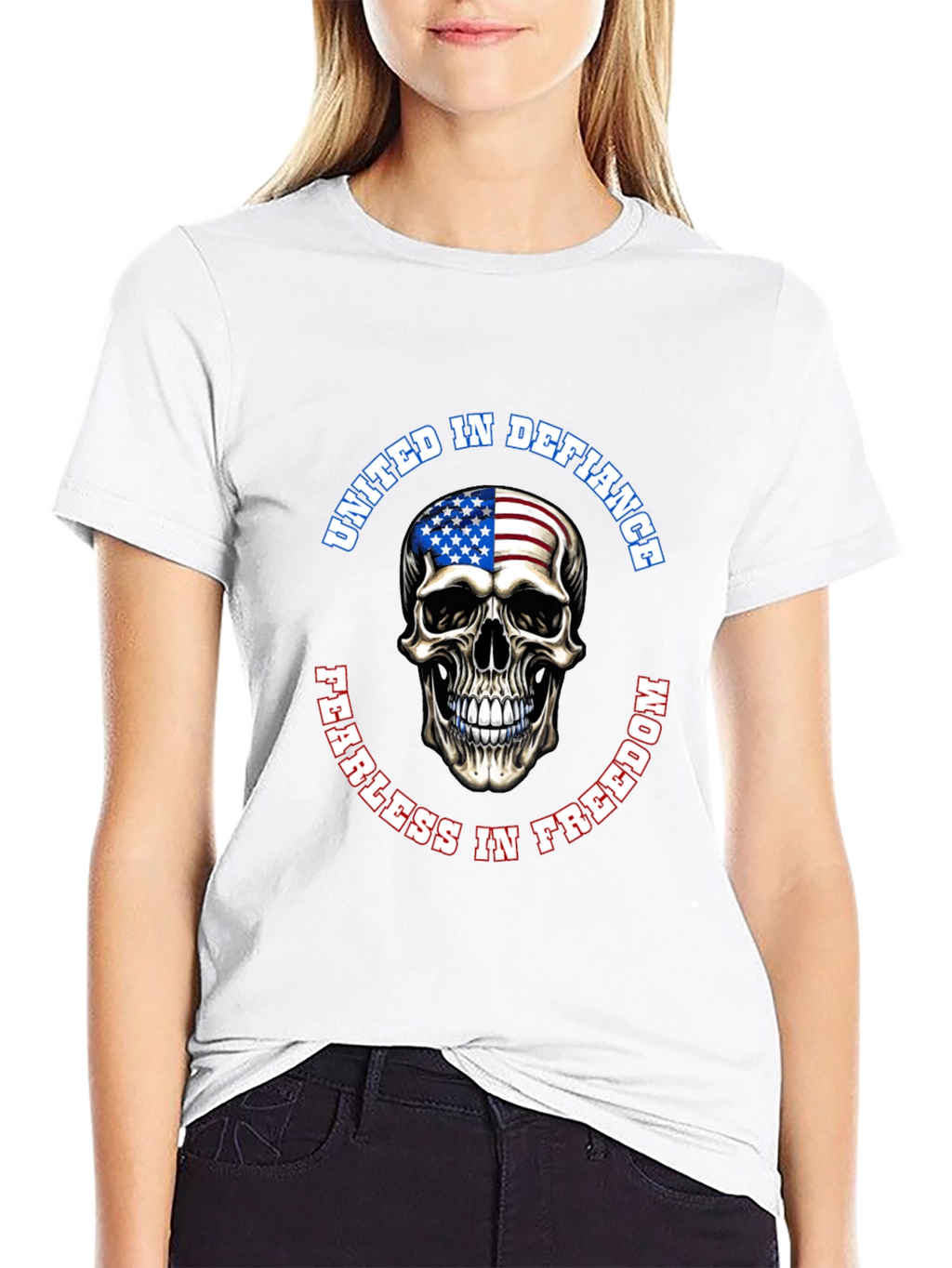 United in Defiance Skull Graphic T-Shirt