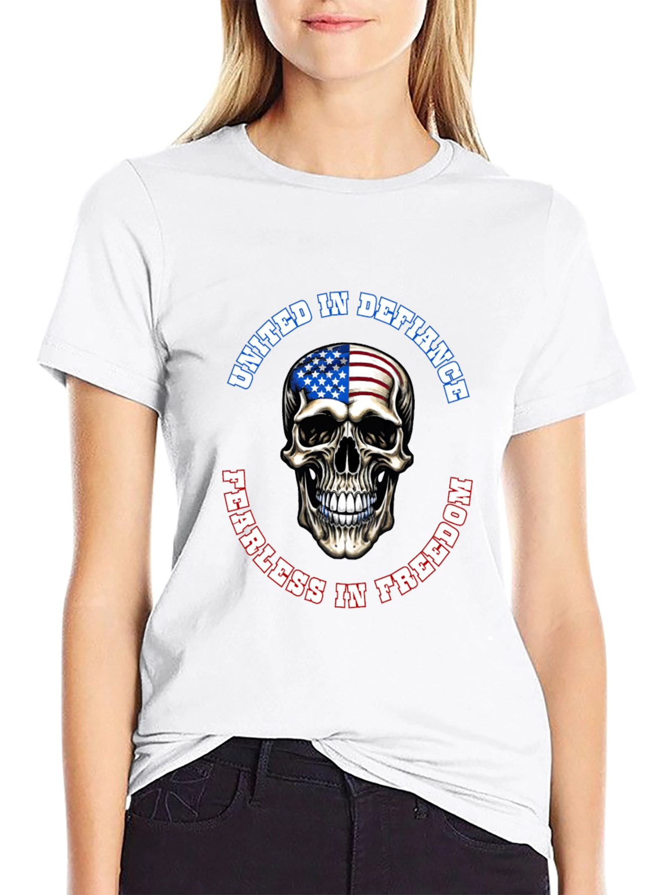 United in Defiance Skull Graphic T-Shirt