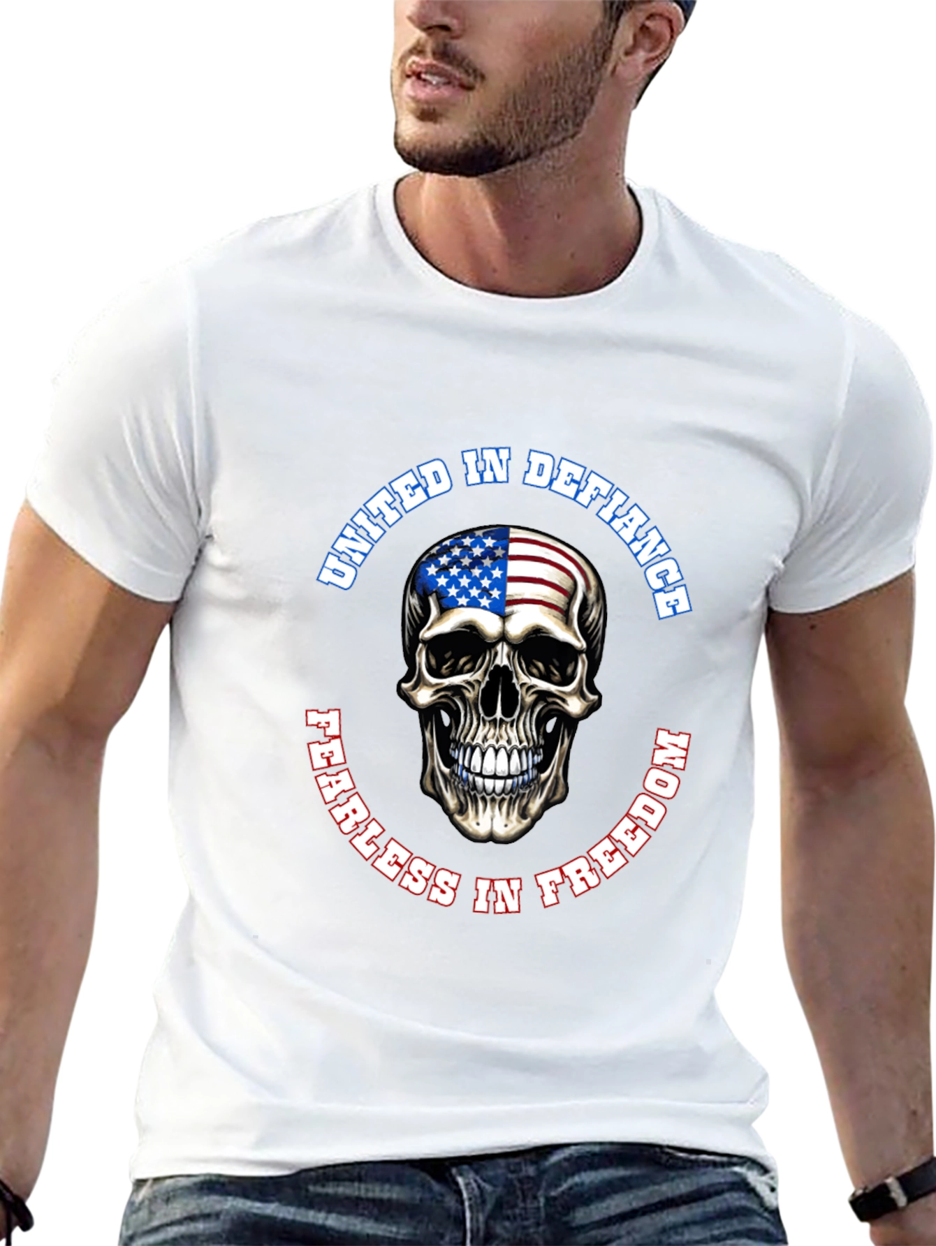 United in Defiance Skull Graphic T-Shirt