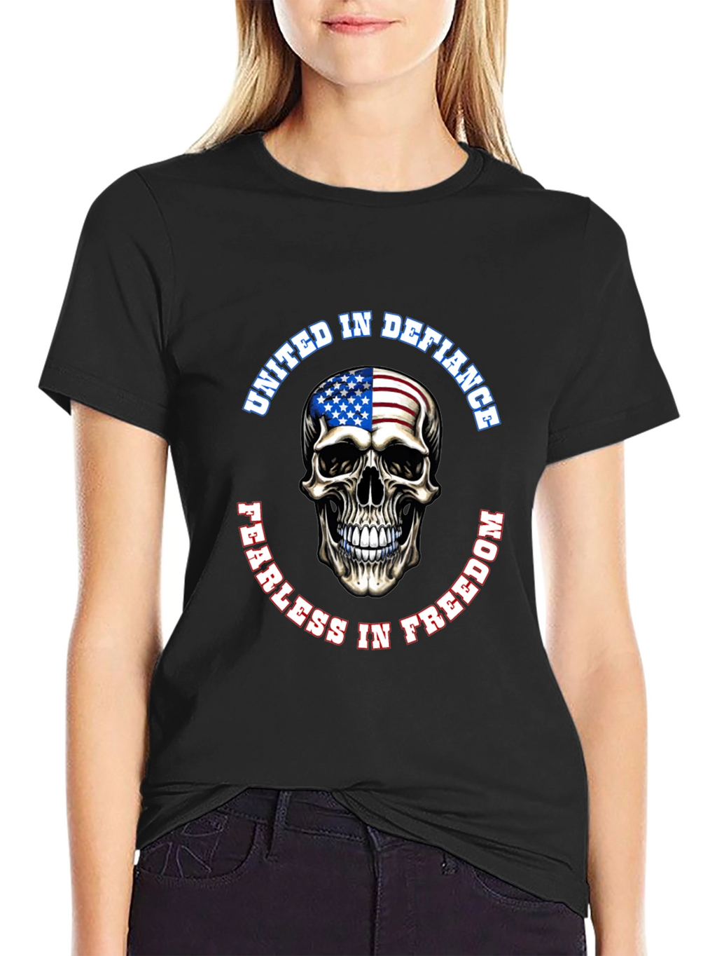 United in Defiance Skull Graphic T-Shirt