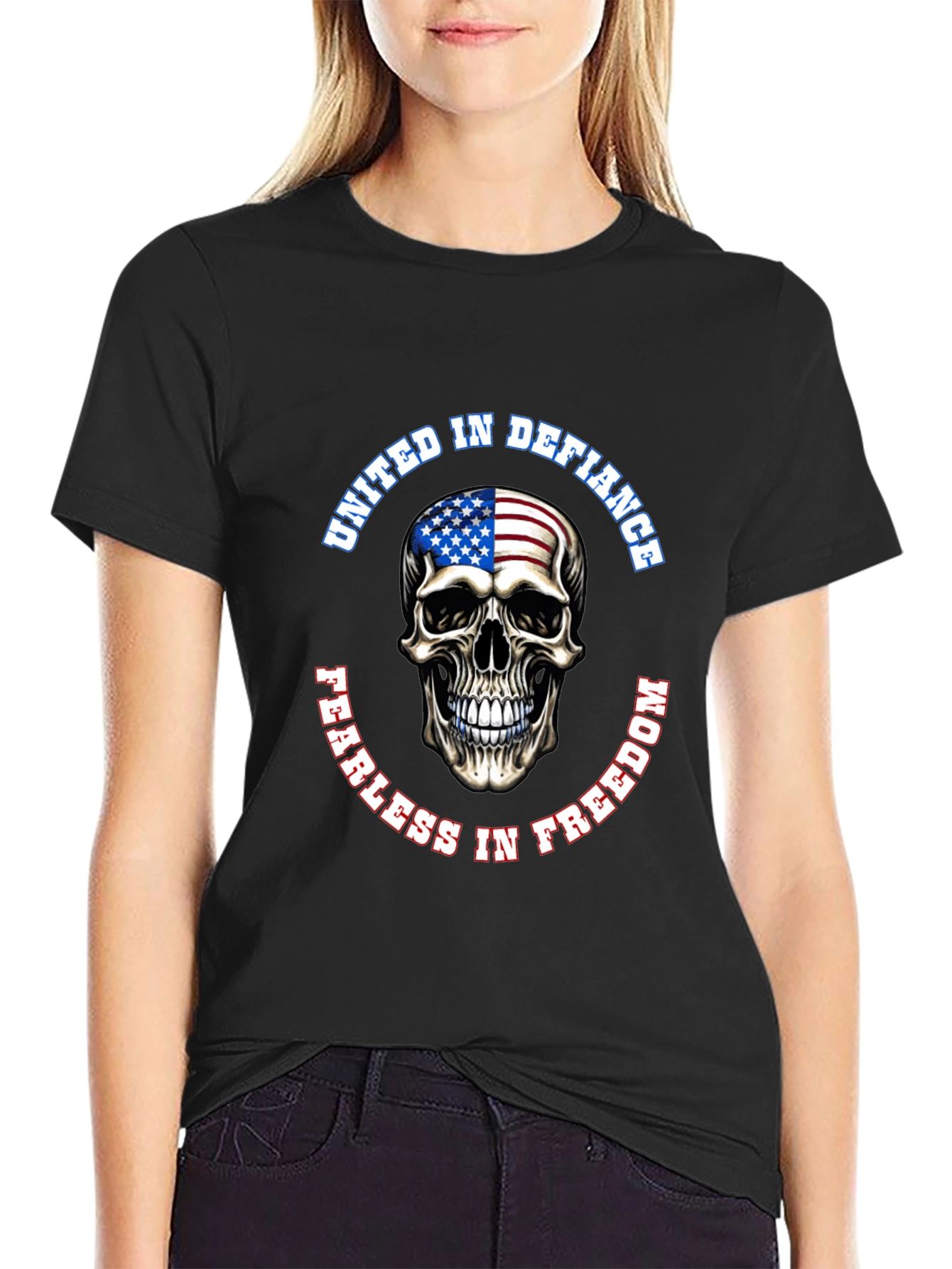 United in Defiance Skull Graphic T-Shirt