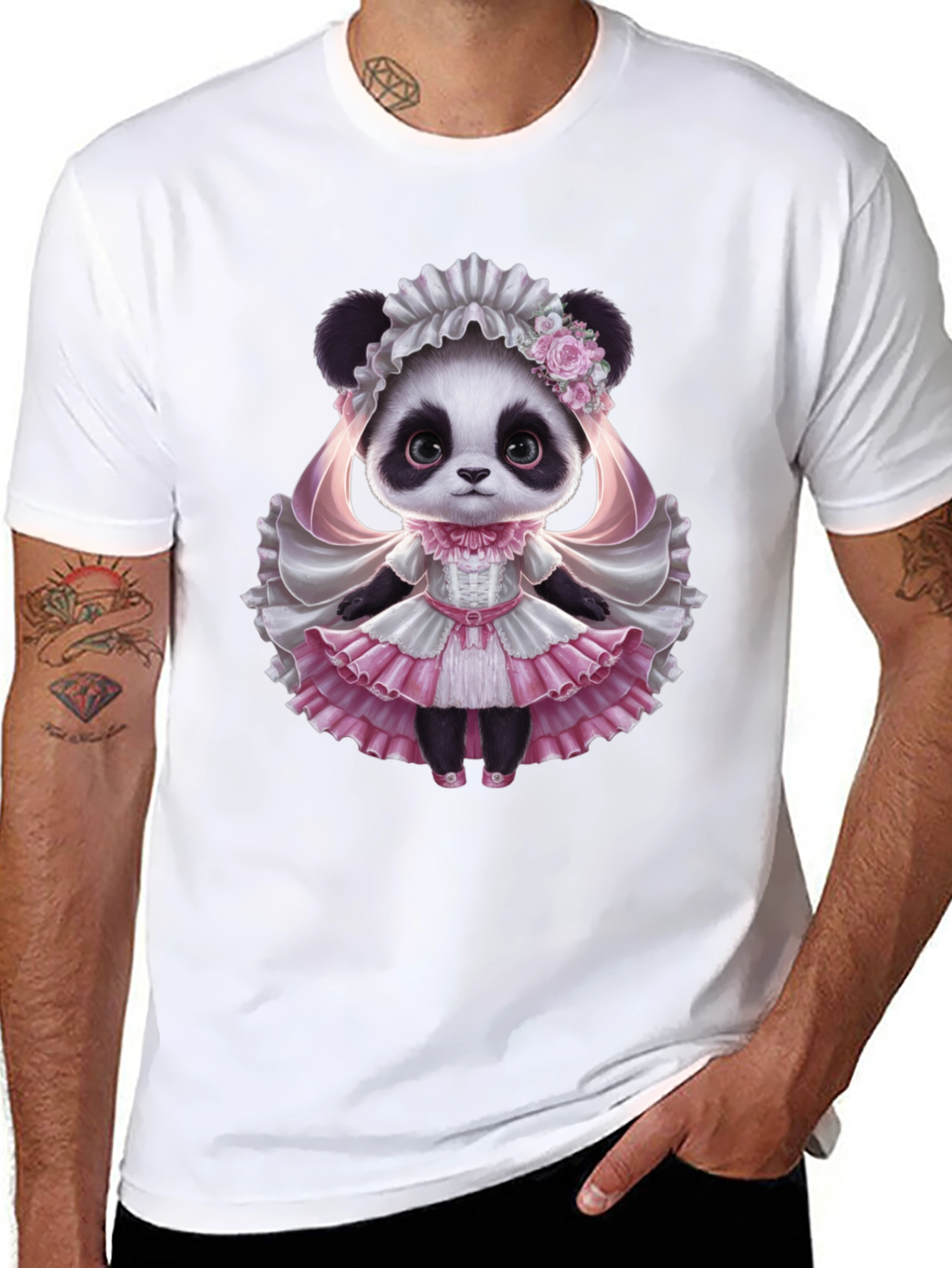 Panda Princess T-Shirt - Cute Animal Graphic Tee