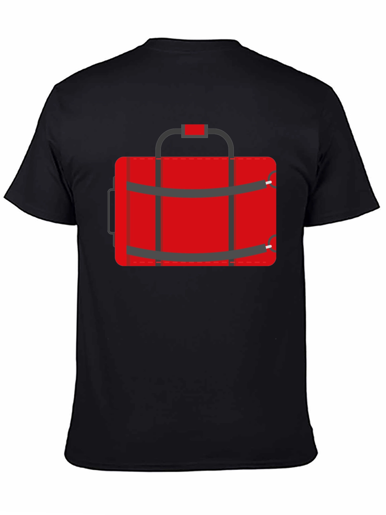Red Duffle Bag Graphic T-Shirt - Casual Style