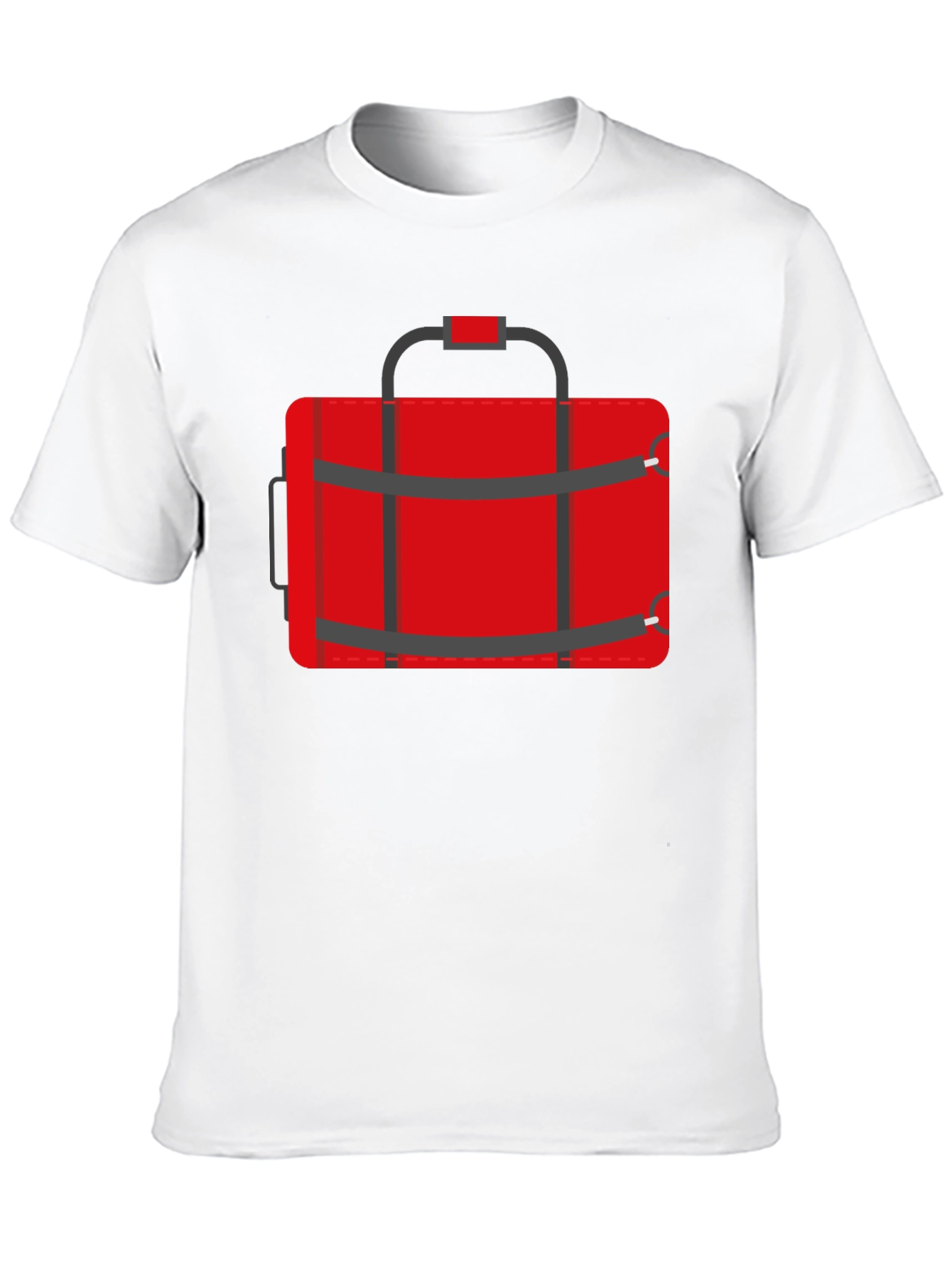 Red Duffle Bag Graphic T-Shirt - Casual Style