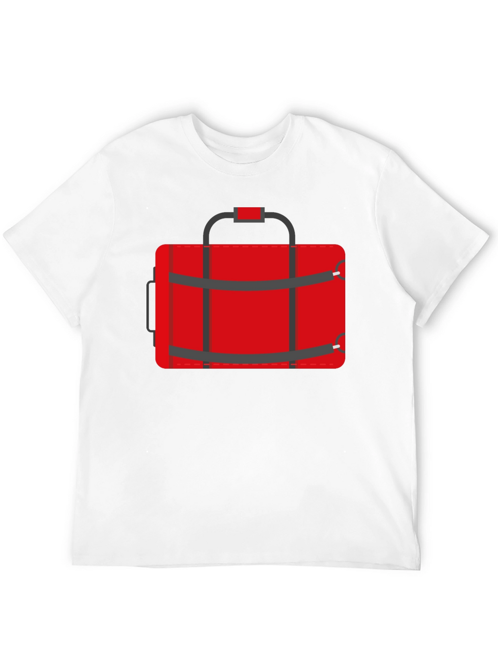 Red Duffle Bag Graphic T-Shirt - Casual Style