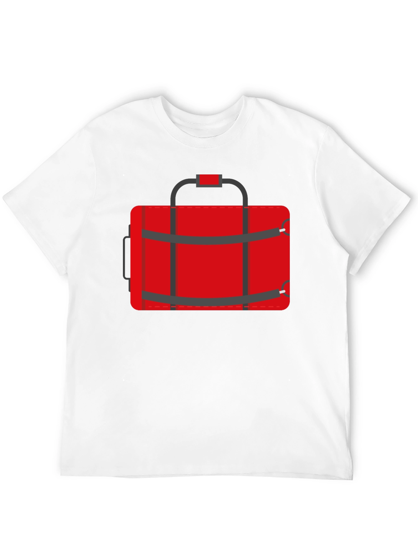 Red Duffle Bag Graphic T-Shirt - Casual Style