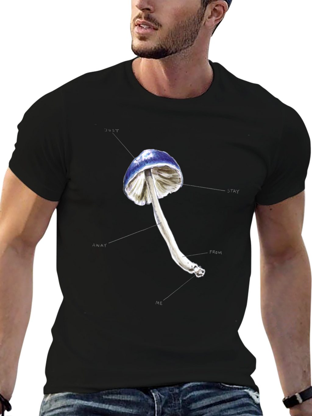 Mushroom Graphic T-Shirt - Stay Away From Me