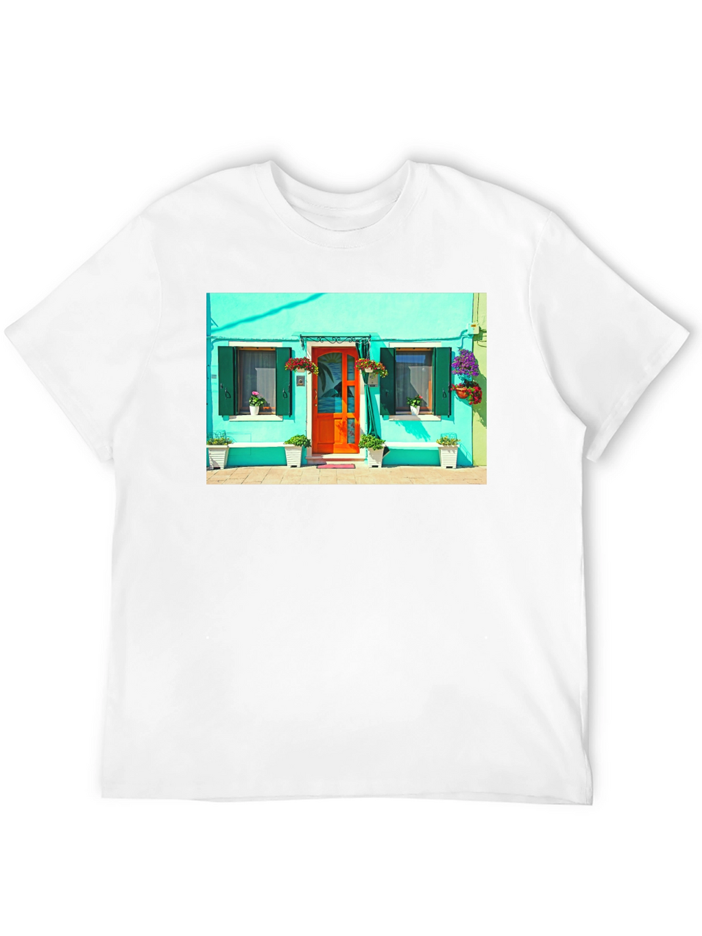 Colorful House Graphic T-Shirt