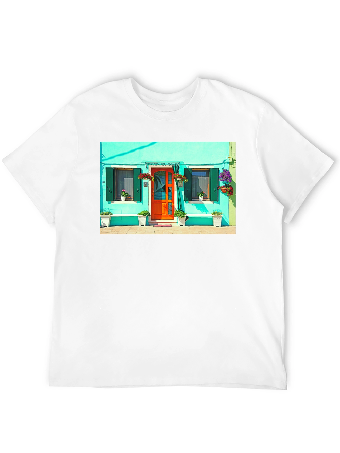 Colorful House Graphic T-Shirt