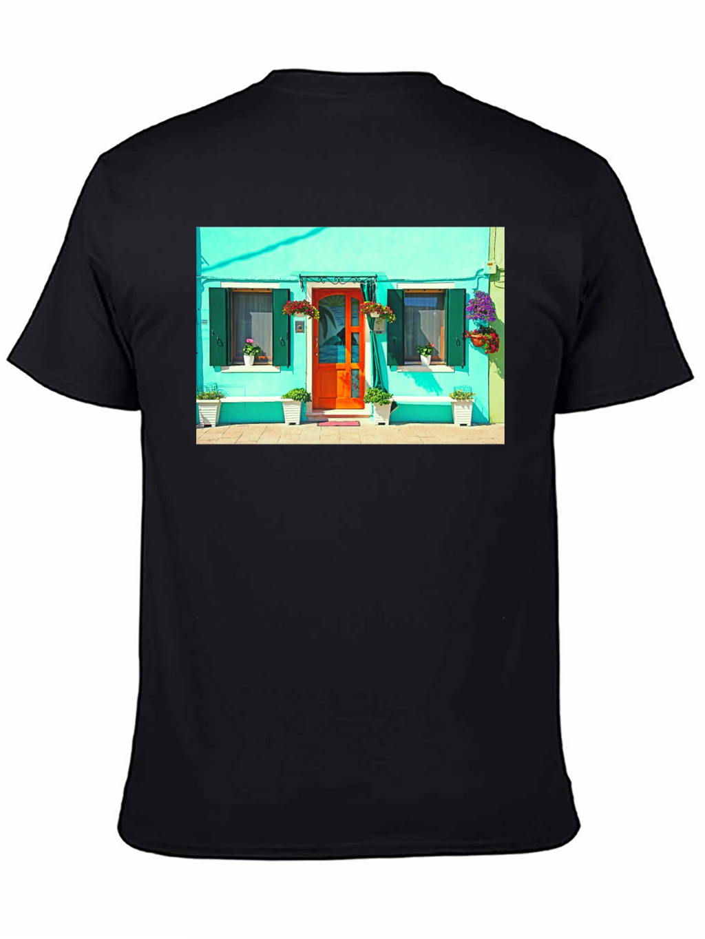 Colorful House Graphic T-Shirt