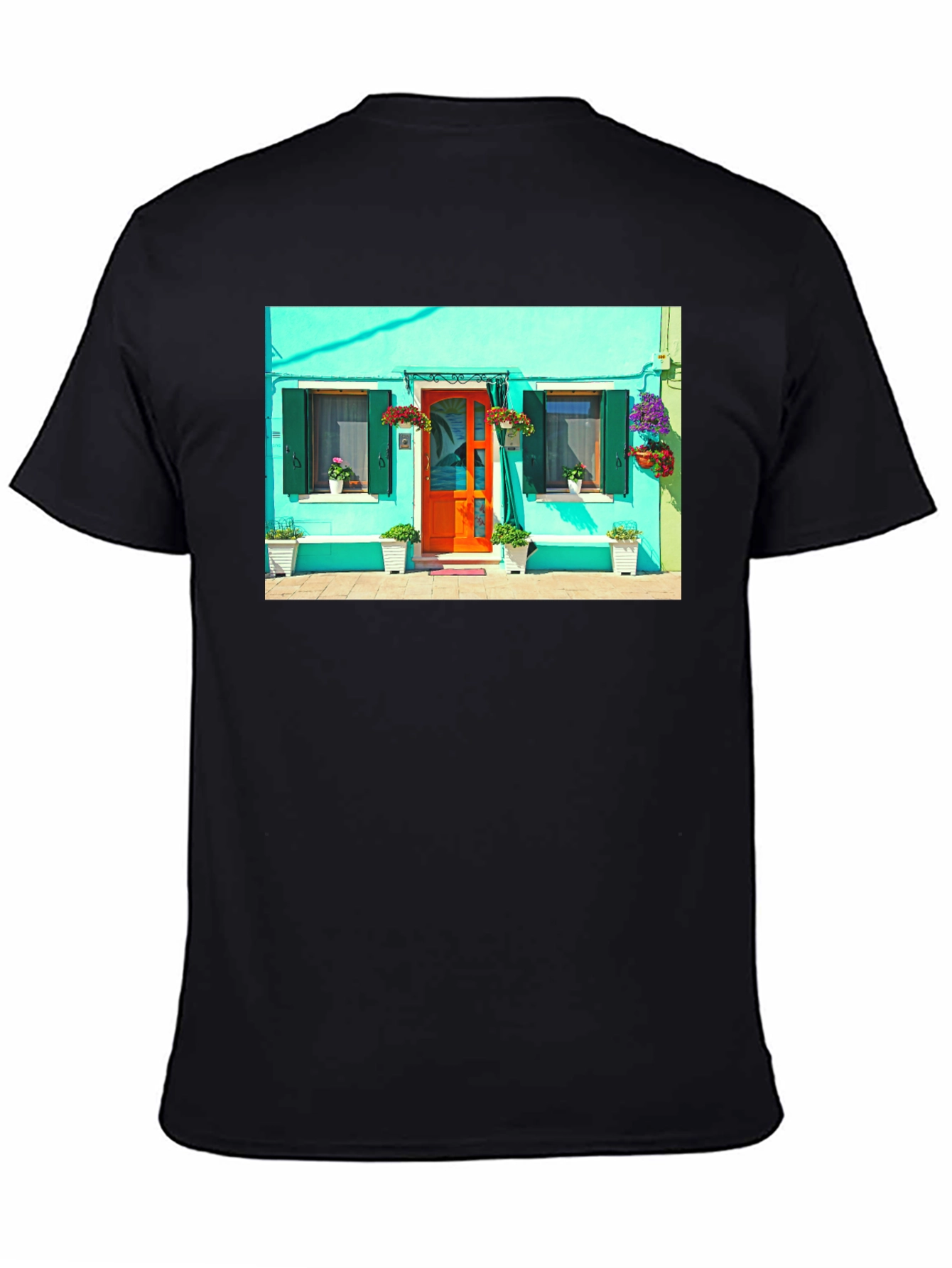 Colorful House Graphic T-Shirt